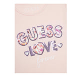 GUESS shirt girocollo tinta unita con paillettes Rosa per Neonata K4BI16J1314X ROSA GUESS