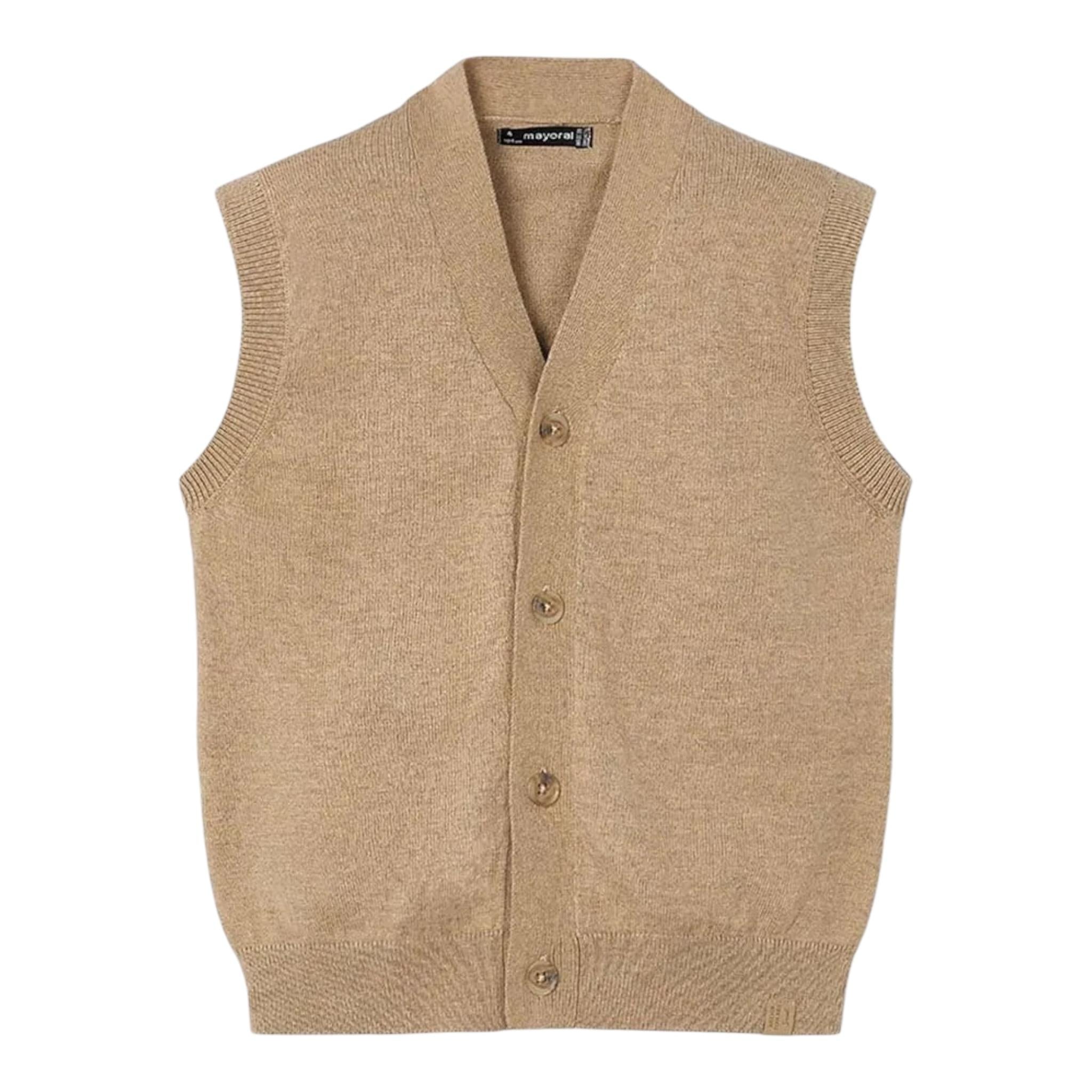 MAYORAL gilet tinta unita con bottoni Sabbia per Bambino 4345 SABBIA MAYORAL