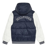 TOMMY HILFIGER giubbino tinta unita con cappuccio e maniche in contrasto Blu per Bambino KB0KB09465XX BLU TOMMY HILFIGER