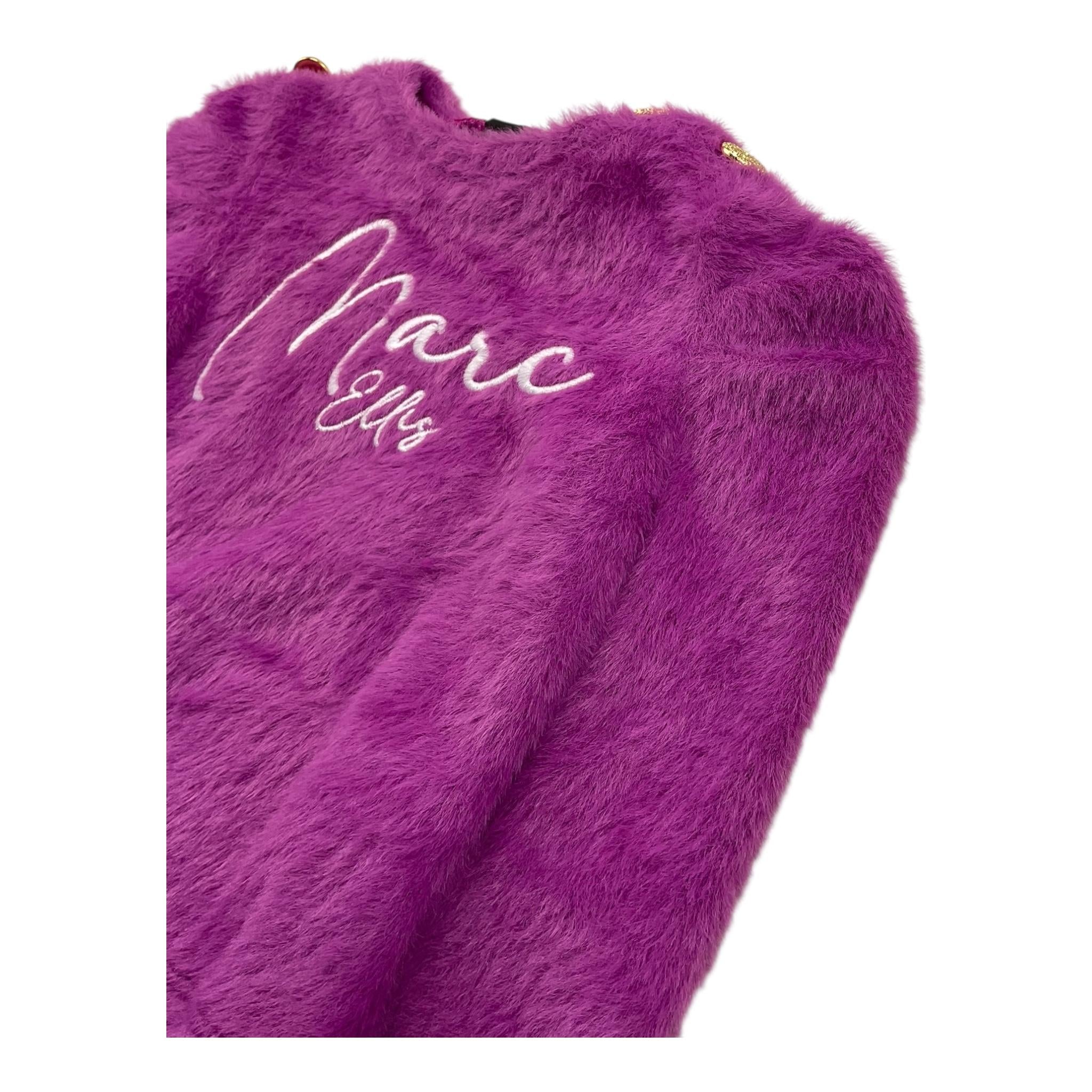 MARC ELLIS maglia girocollo tinta unita con logo Viola per Neonata JMNSW15568 VIOLA MARC ELLIS