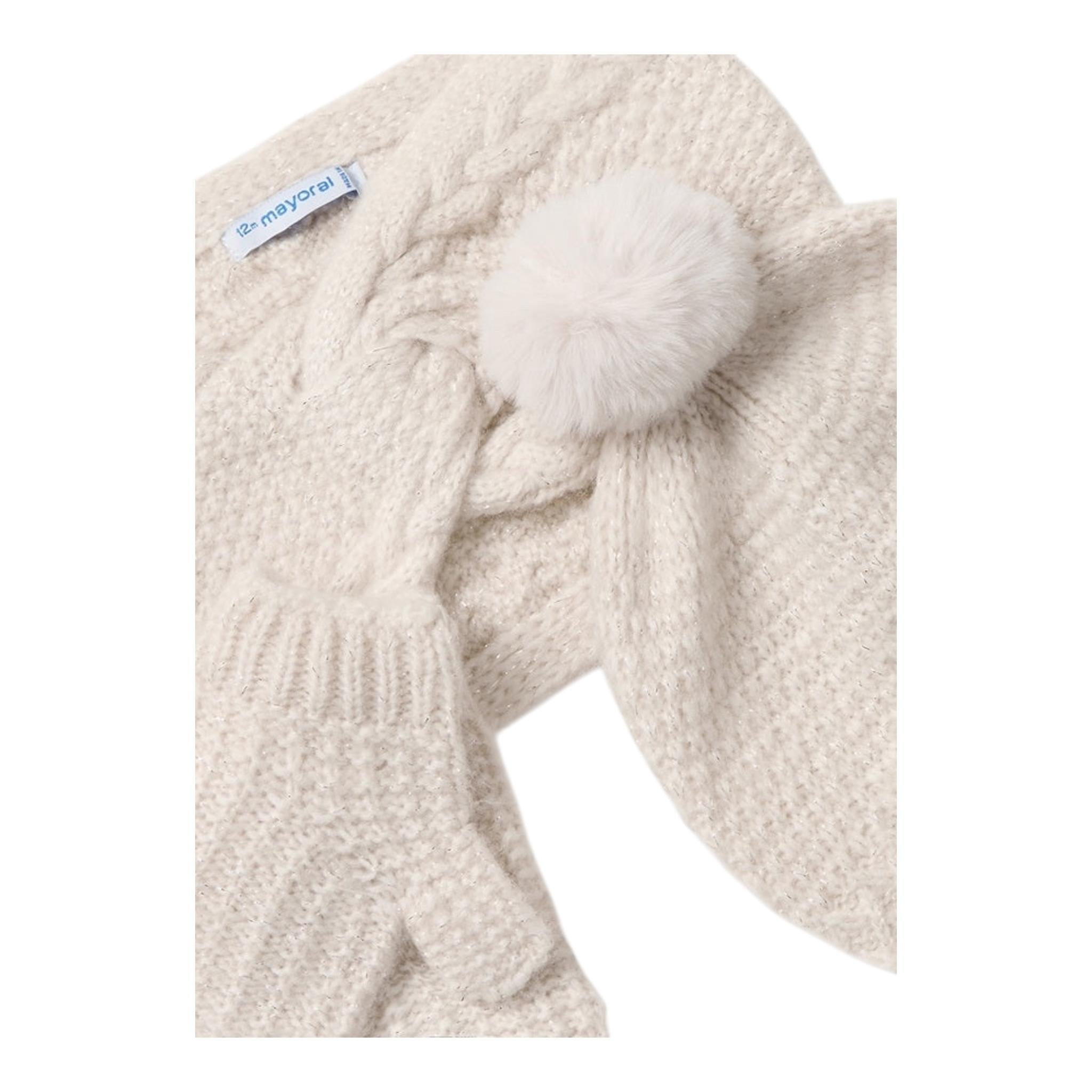 MAYORAL set cappello-guanti-scaldacollo Panna per Neonata 10769 PANNA MAYORAL