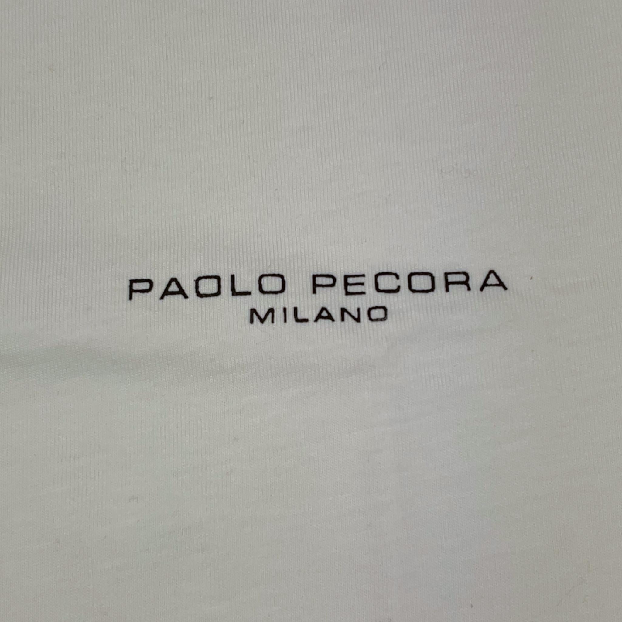 PAOLO PECORA t-shirt girocollo tinta unita con stampa Bianco per Bambino PP2006 BIANCO PAOLO PECORA