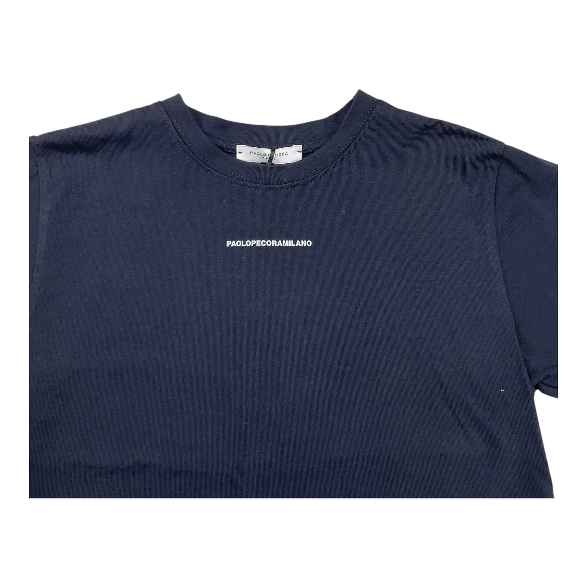 PAOLO PECORA t-shirt girocollo tinta unita Blu per Bambino PP4139 BLU PAOLO PECORA