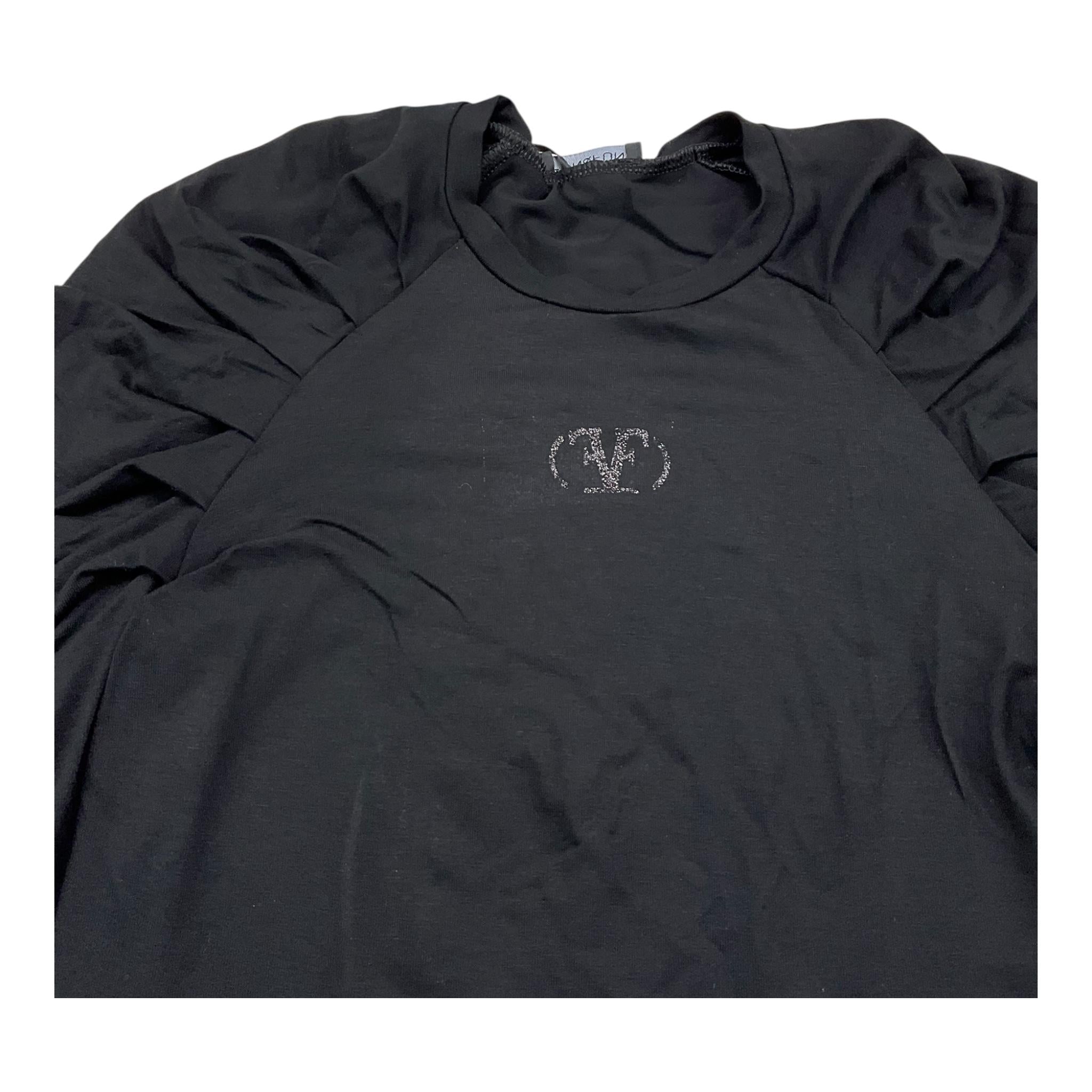 FUN & FUN shirt girocollo tinta unita con logo Nero per Bambina FJTS00460 NERO FUN & FUN