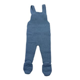 BABIDU salopette tinta unita con bottoni Azzurro per Neonato 20682 AZZURRO BABIDU