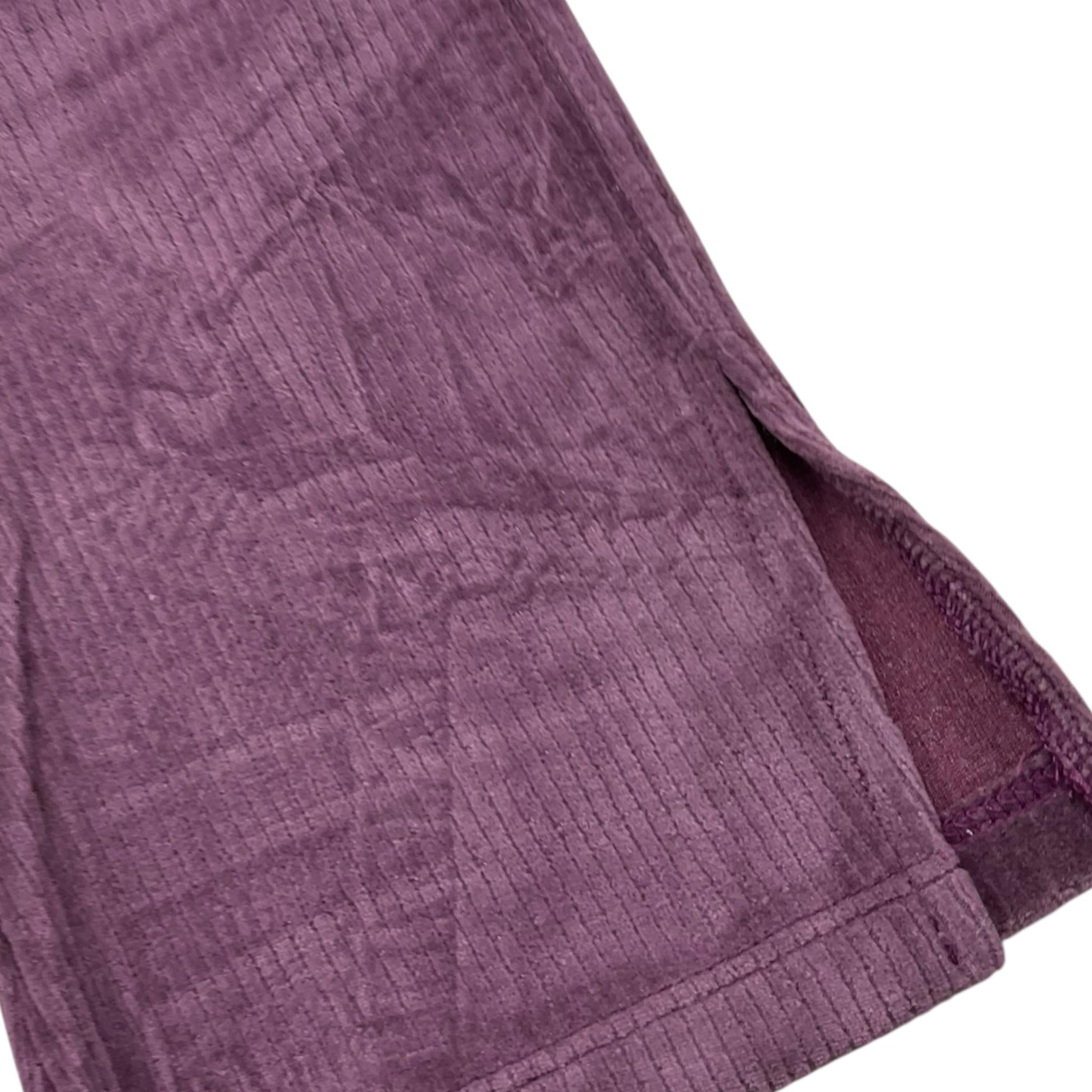 LA STUPENDERIA pantalone tinta unita modello zampa in velluto Viola per Neonata TJPN42XN VIOLA LA STUPENDERIA