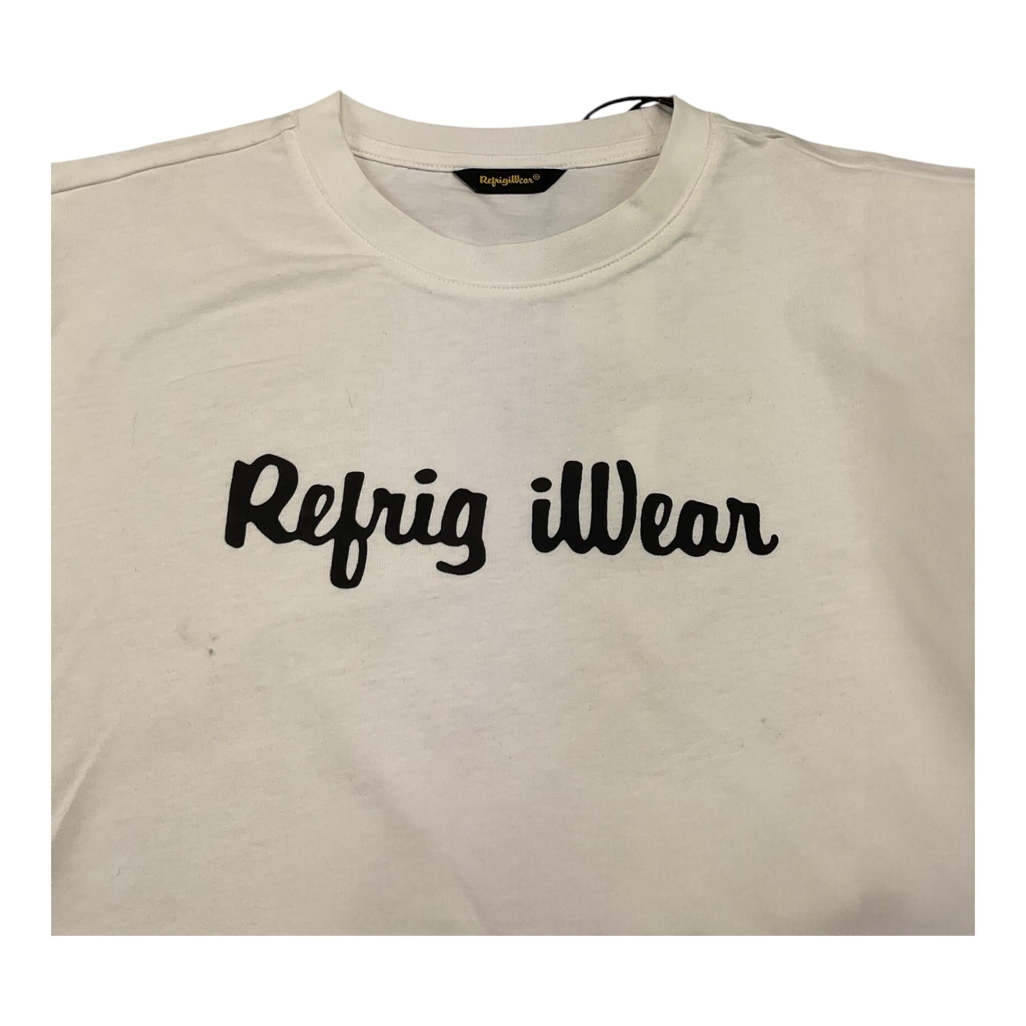 REFRIGUE shirt girocollo tinta unita con stampa Bianco per Bambino RW782X BIANCO REFRIGUE
