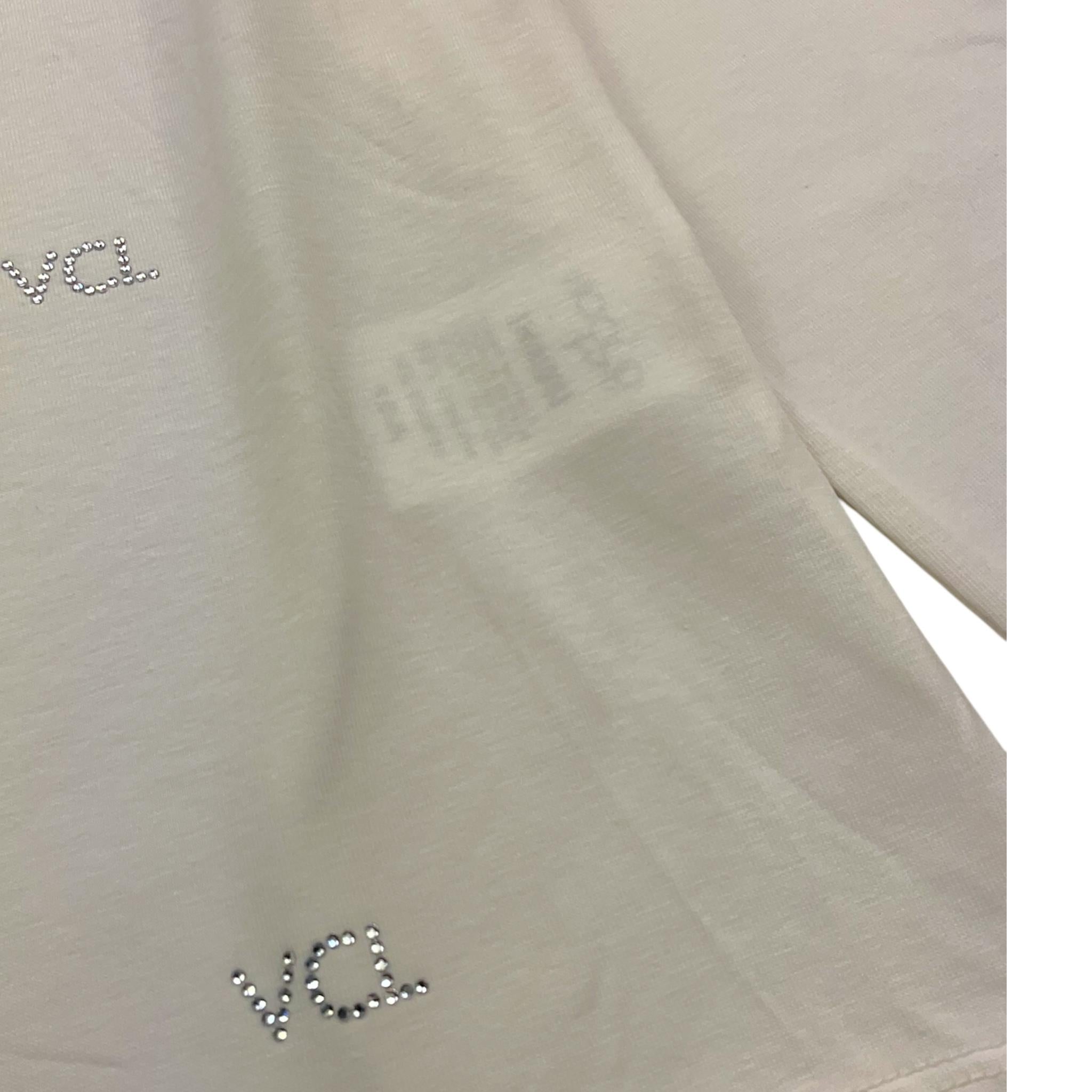 VICOLO shirt girocollo tinta unita con brillantini Bianco per Bambina 3141M00053 BIANCO VICOLO