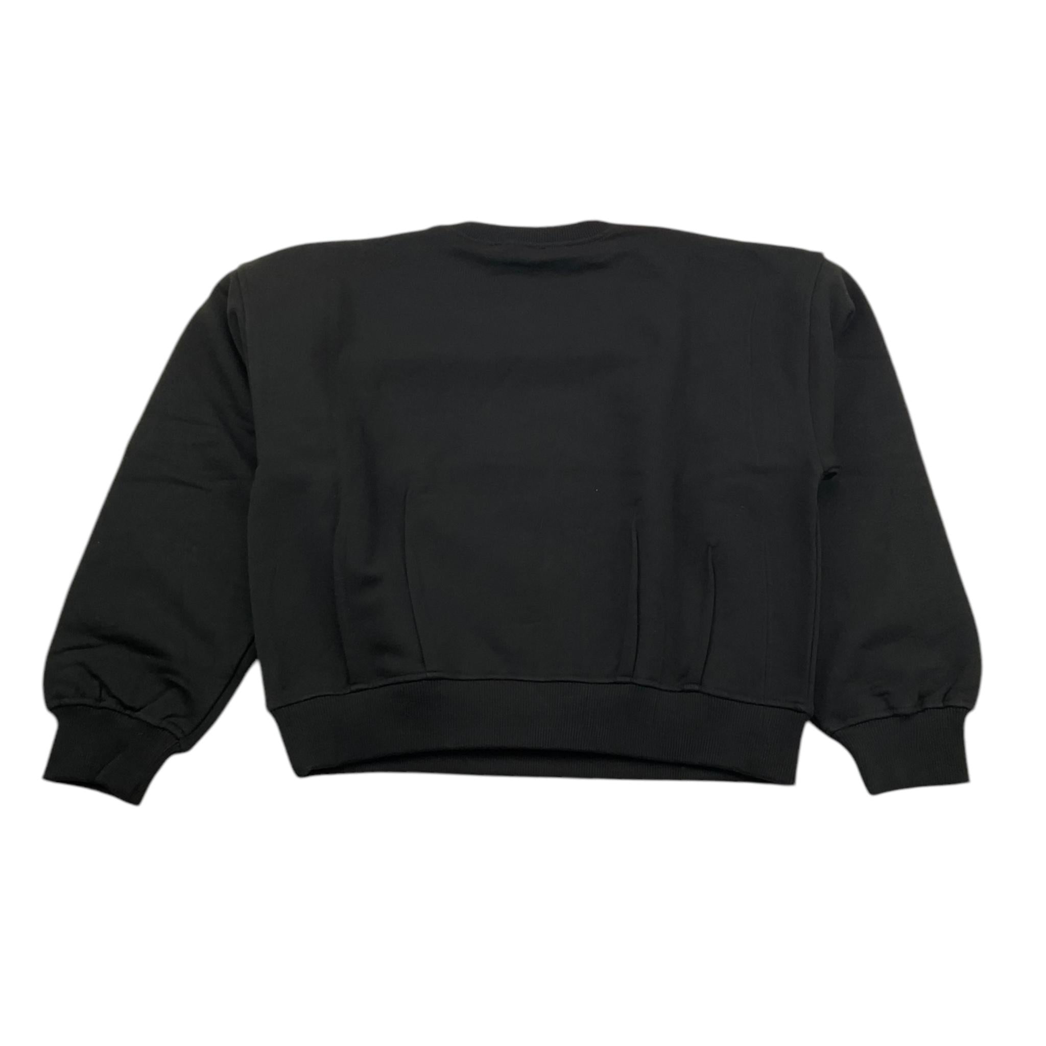 LIU JO felpa chiusa girocollo tinta unita con stampa Nero per Bambina GF4067X NERO LIU JO