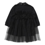 ELISABETTA FRANCHI abito manica lunga tinta unita cn gonna tulle Nero per Bambina EFAB499 NERO ELISABETTA FRANCHI