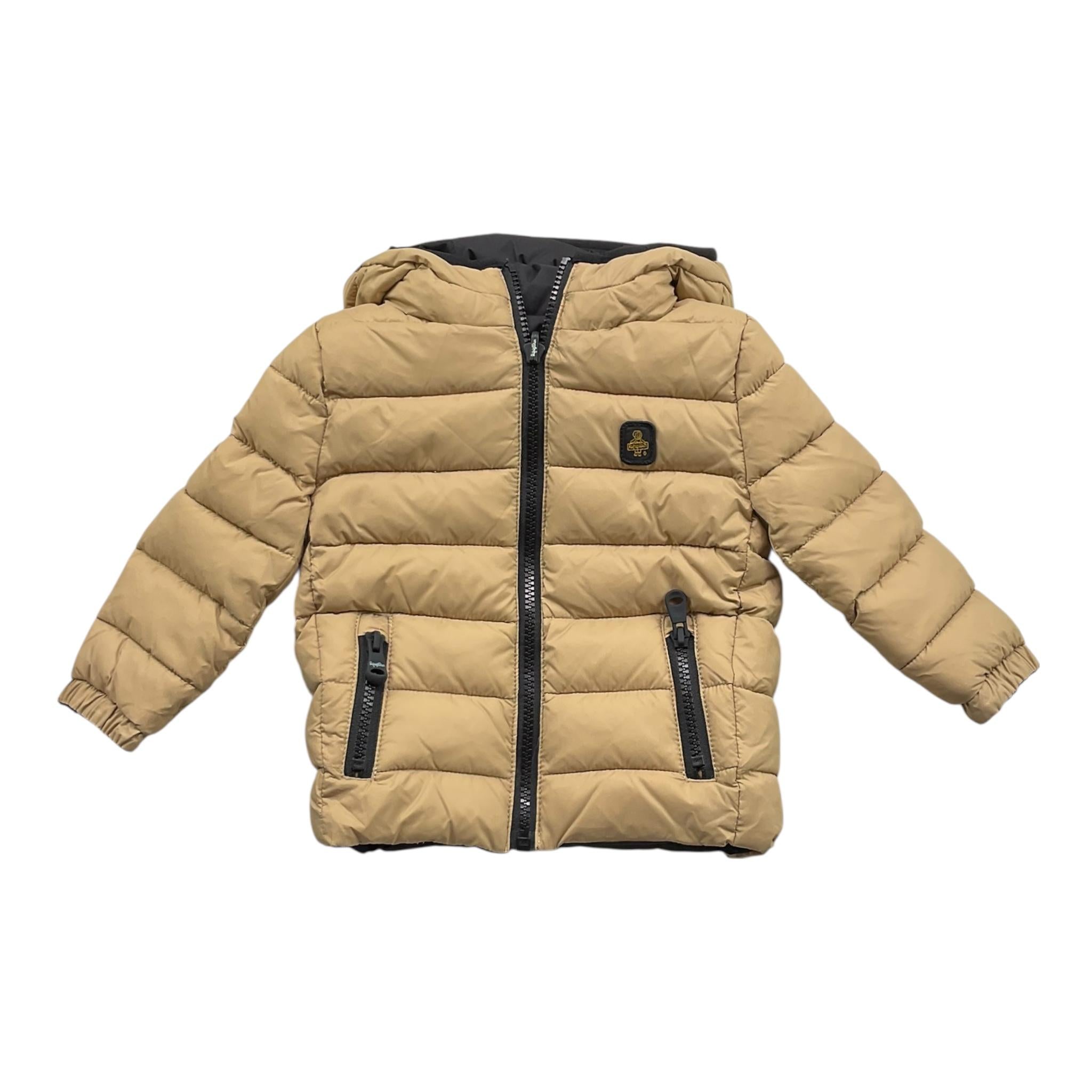 REFRIGIWEAR giubbino tinta unita con zip e cappuccio reversibile Nero/beige per Neonato RWN825 NERO/BEIGE REFRIGIWEAR