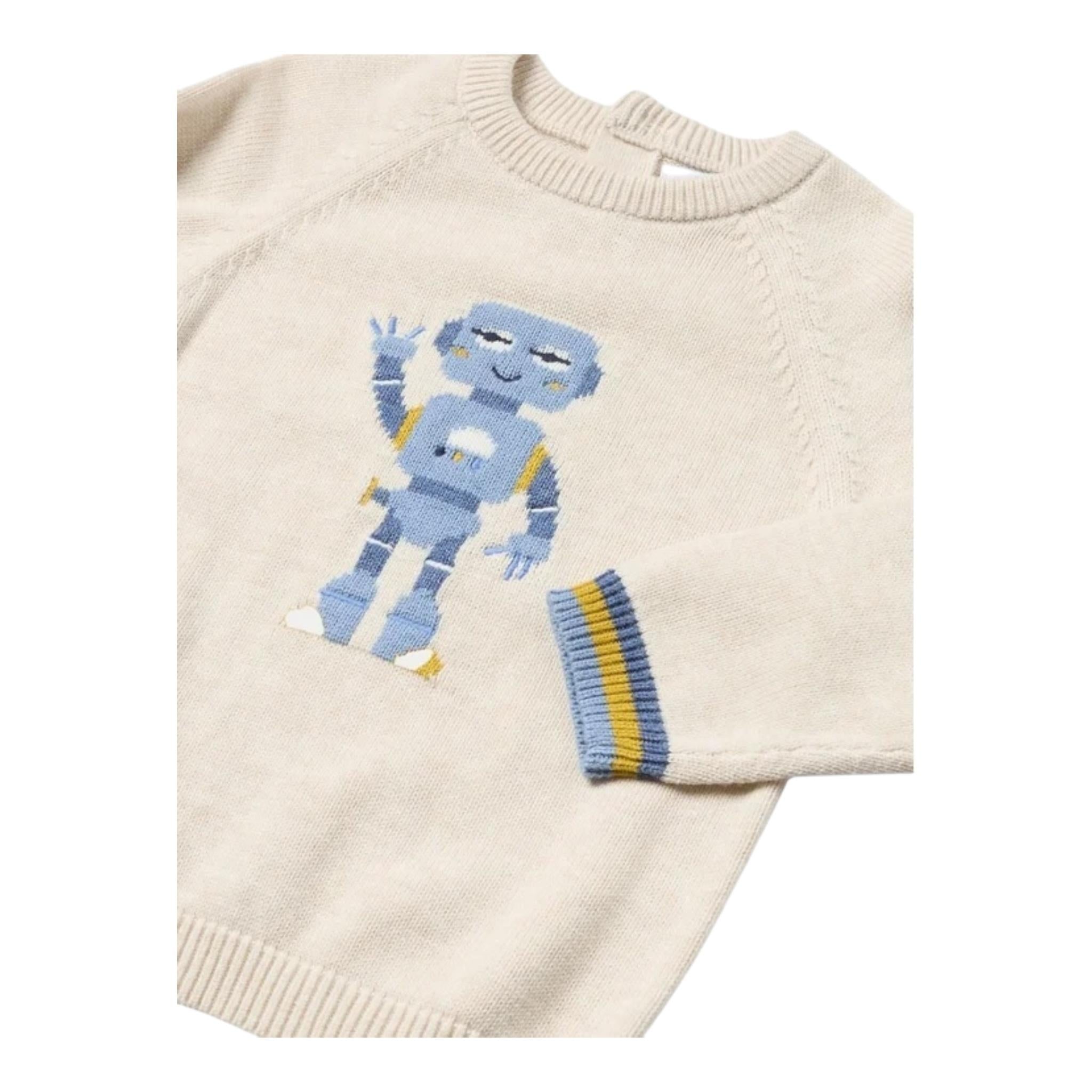 MAYORAL maglia tinta unita girocollo con stampa Beige per Neonato 2310N BEIGE MAYORAL
