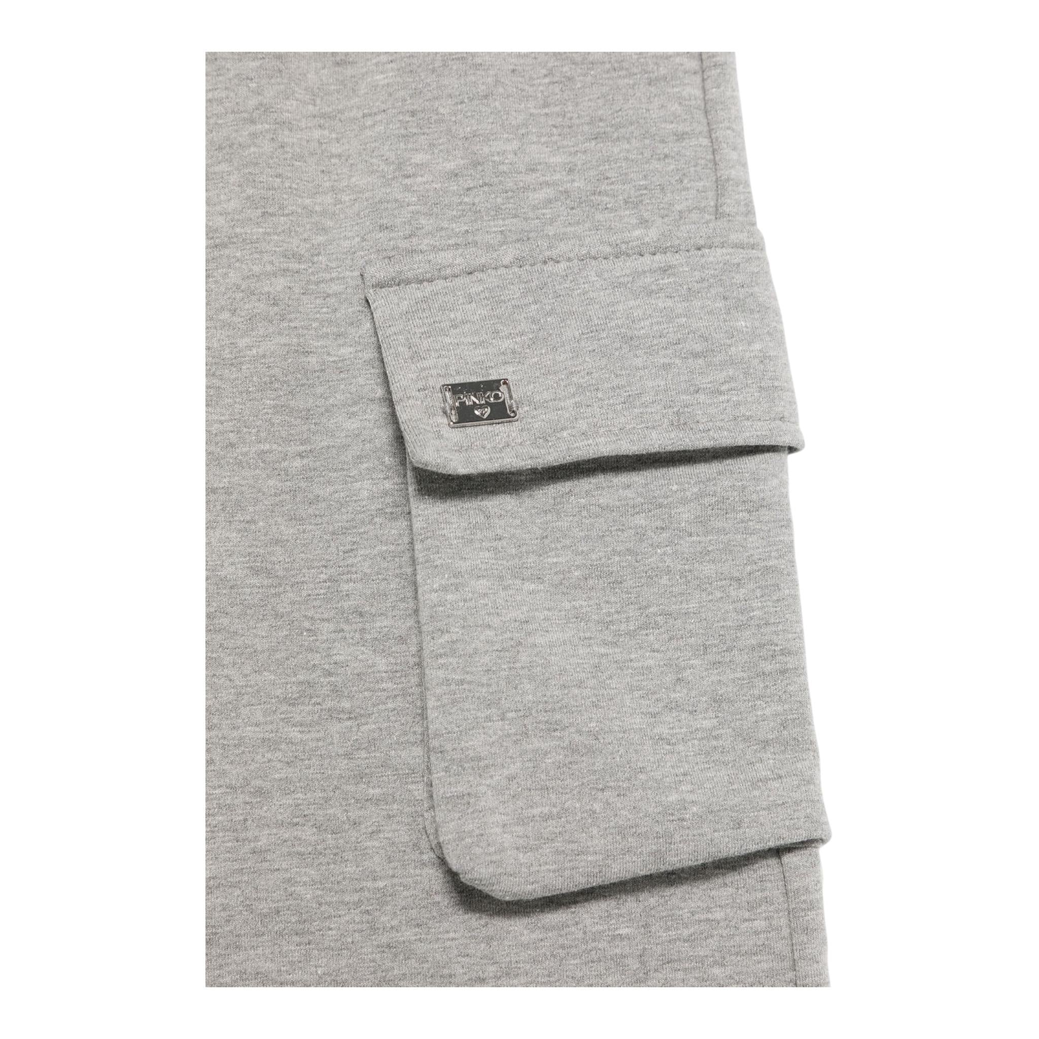 PINKO pantalone tinta unita modello a palazzo Grigio per Bambina F4PIBGFP214 GRIGIO PINKO
