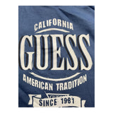 GUESS shirt girocollo tinta unita con stampa Blu per Neonato N4YI30K8HM4X BLU GUESS