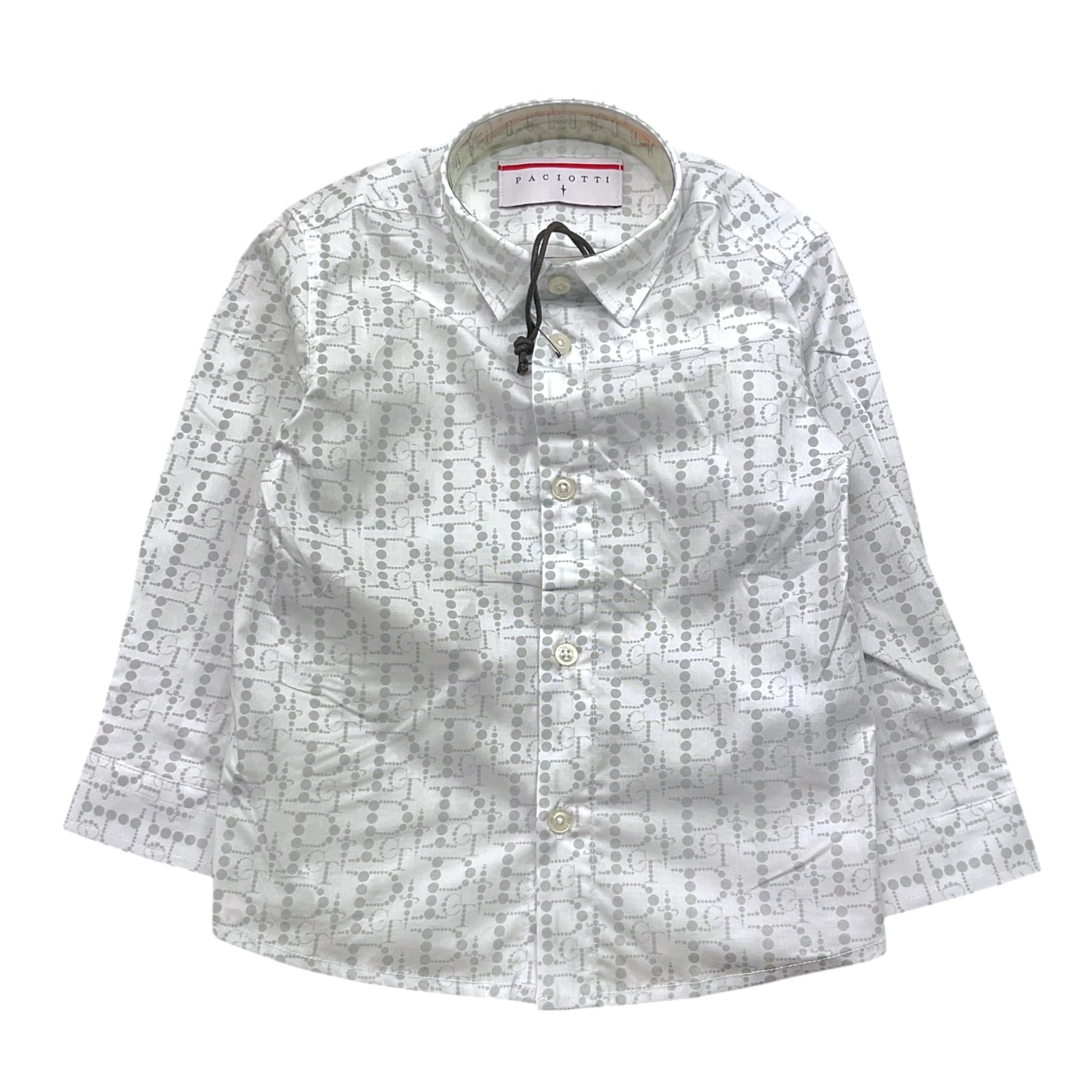 CESARE PACIOTTI camicia tinta unita con stampa Bianco per Neonato CMP5358BX BIANCO CESARE PACIOTTI