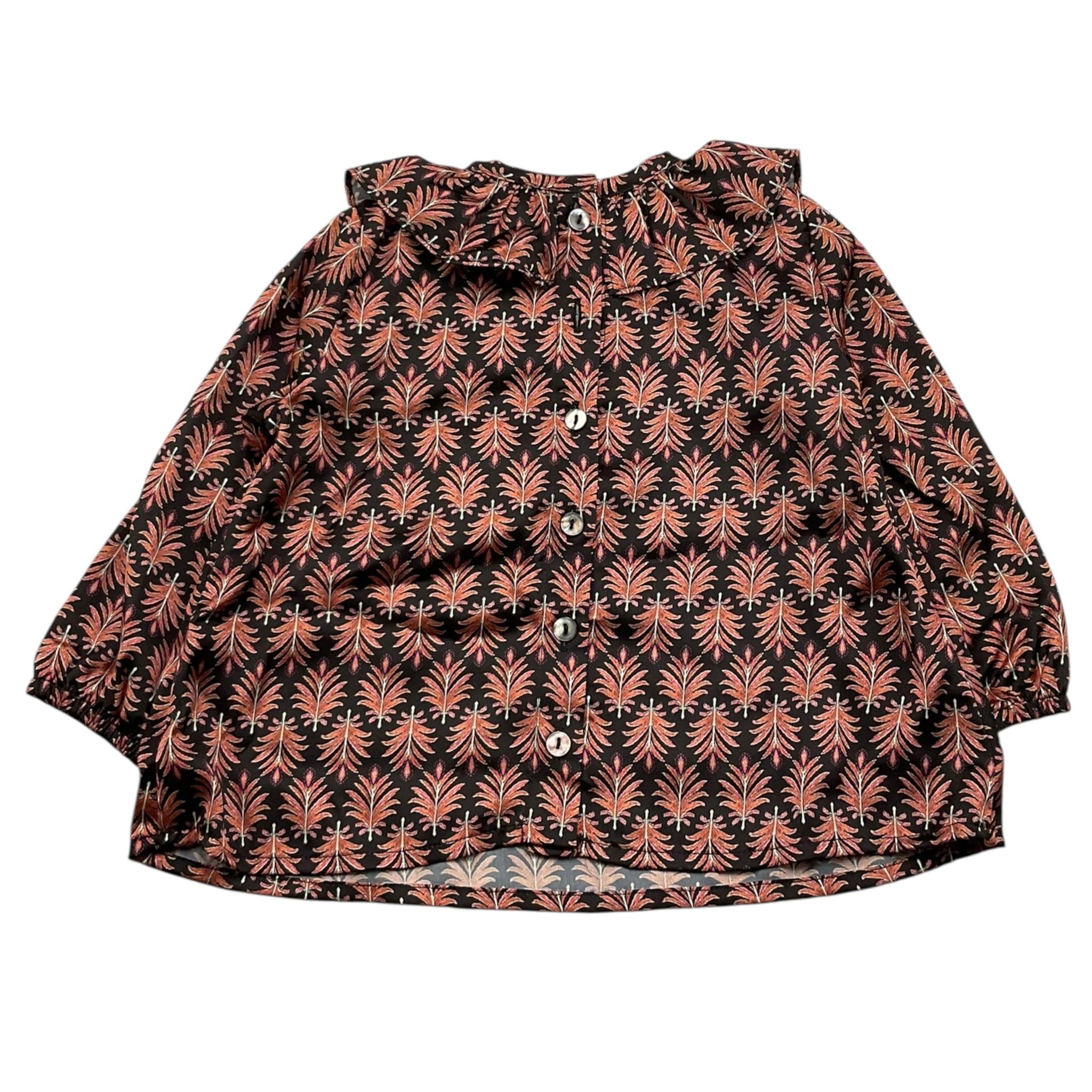 CAFFE' D'ORZO camicia manica lunga stampa fantasia Nero per Neonata ZV5000 NERO CAFFE' D'ORZO