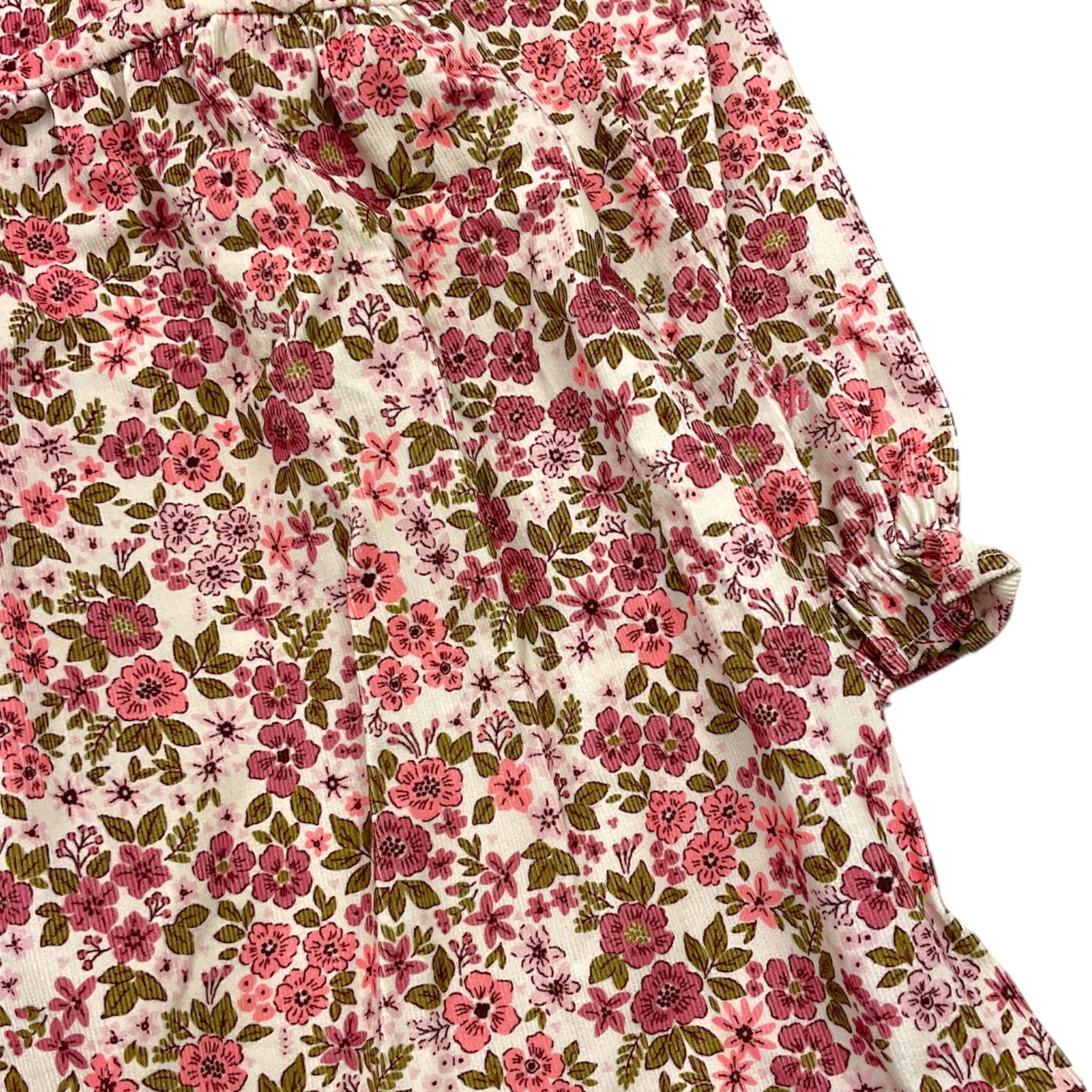 SAINT BARTH abito tinta unita con colletto e stampa fiori Panna per Bambina VTT001 PANNA SAINT BARTH