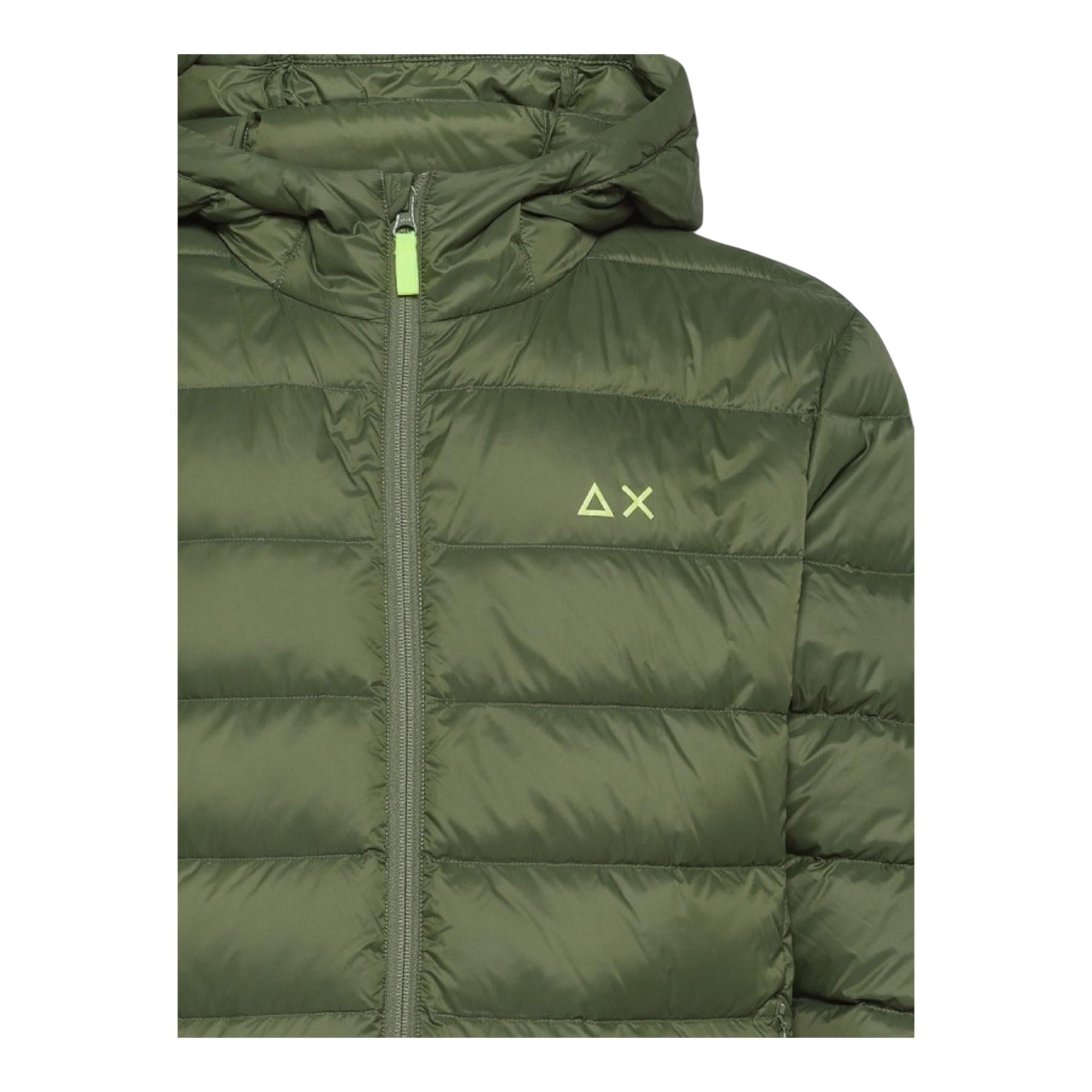 SUNS giubbino tinta unita con logo e cappuccio Verde per Neonato R44301N VERDE SUNS