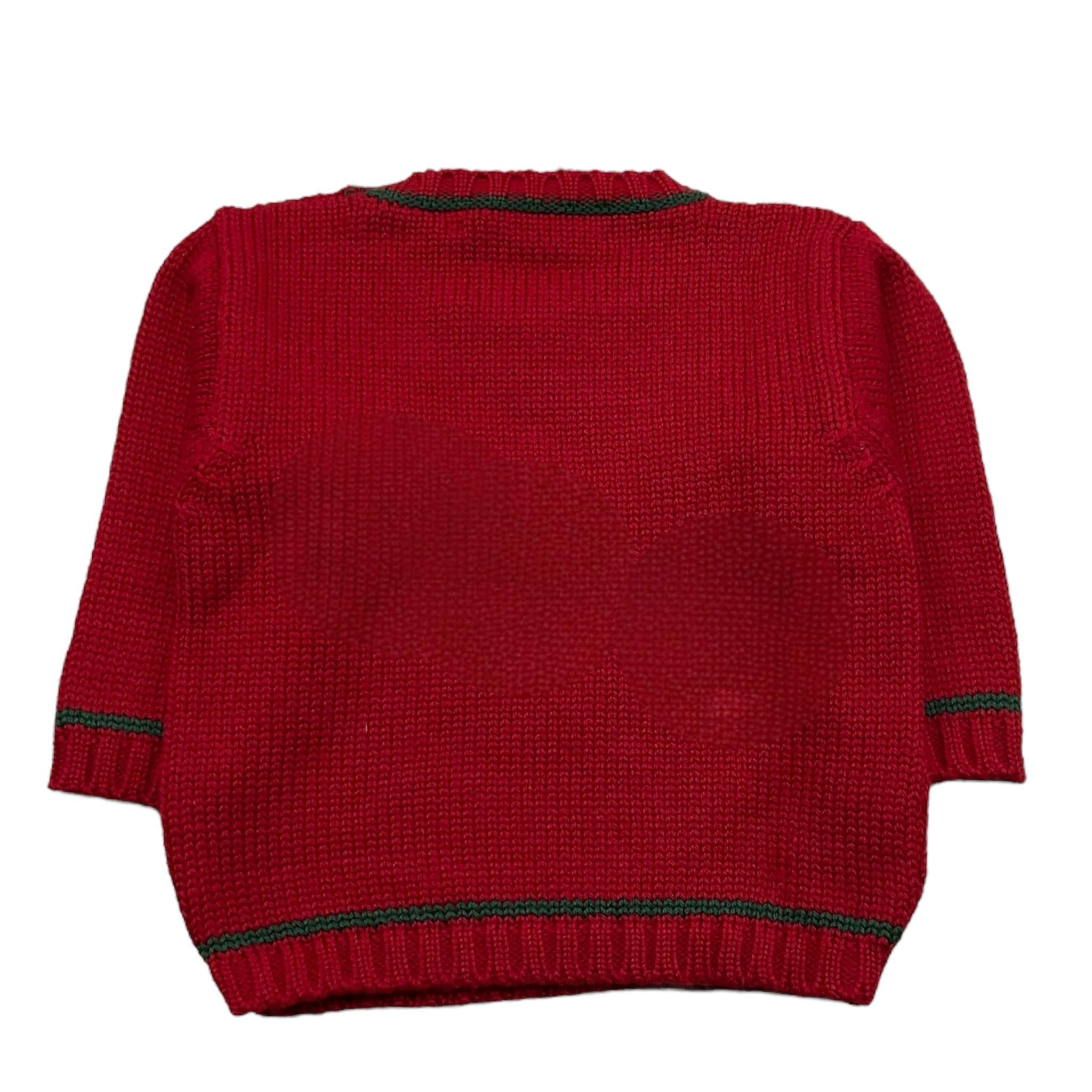 LA STUPENDERIA maglia girocollo tinta unita con ricami Rosso per Bambino WCPL61 ROSSO LA STUPENDERIA