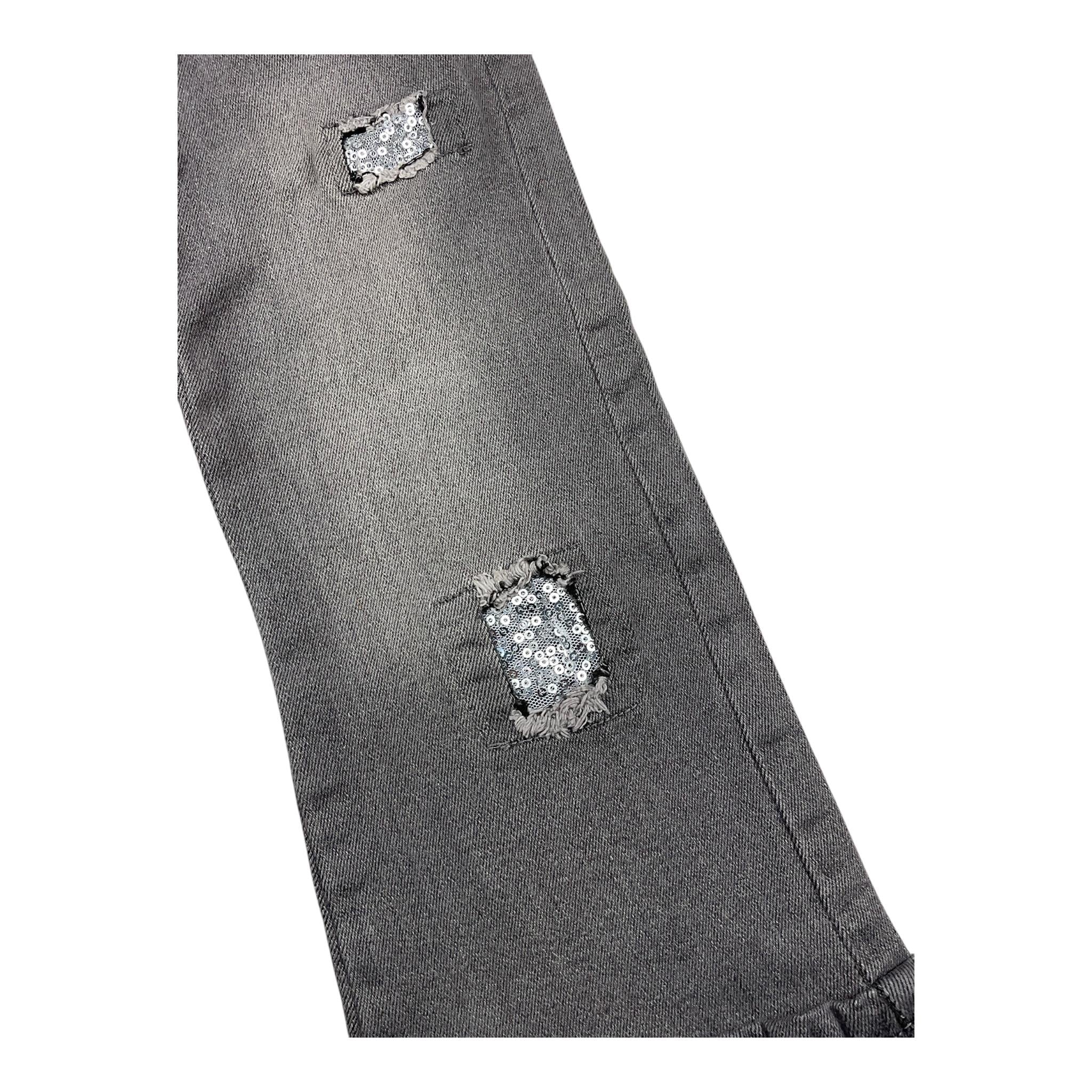 EMC jeans tinta unita modello palazzo Nero per Bambina BZ7103 NERO EMC