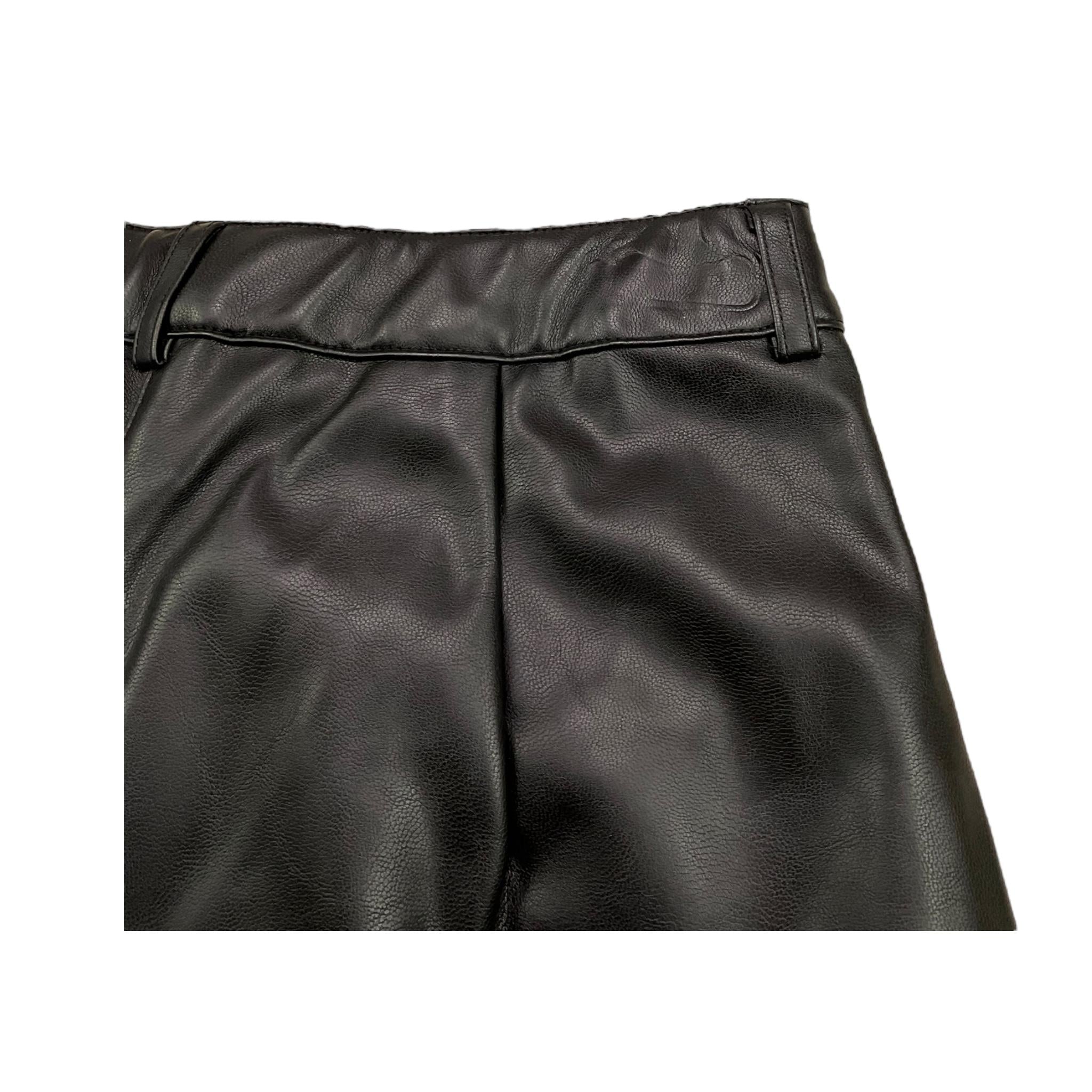 MONNALISA short in ecopelle tinta unita Nero per Bambina 494400 NERO MONNALISA