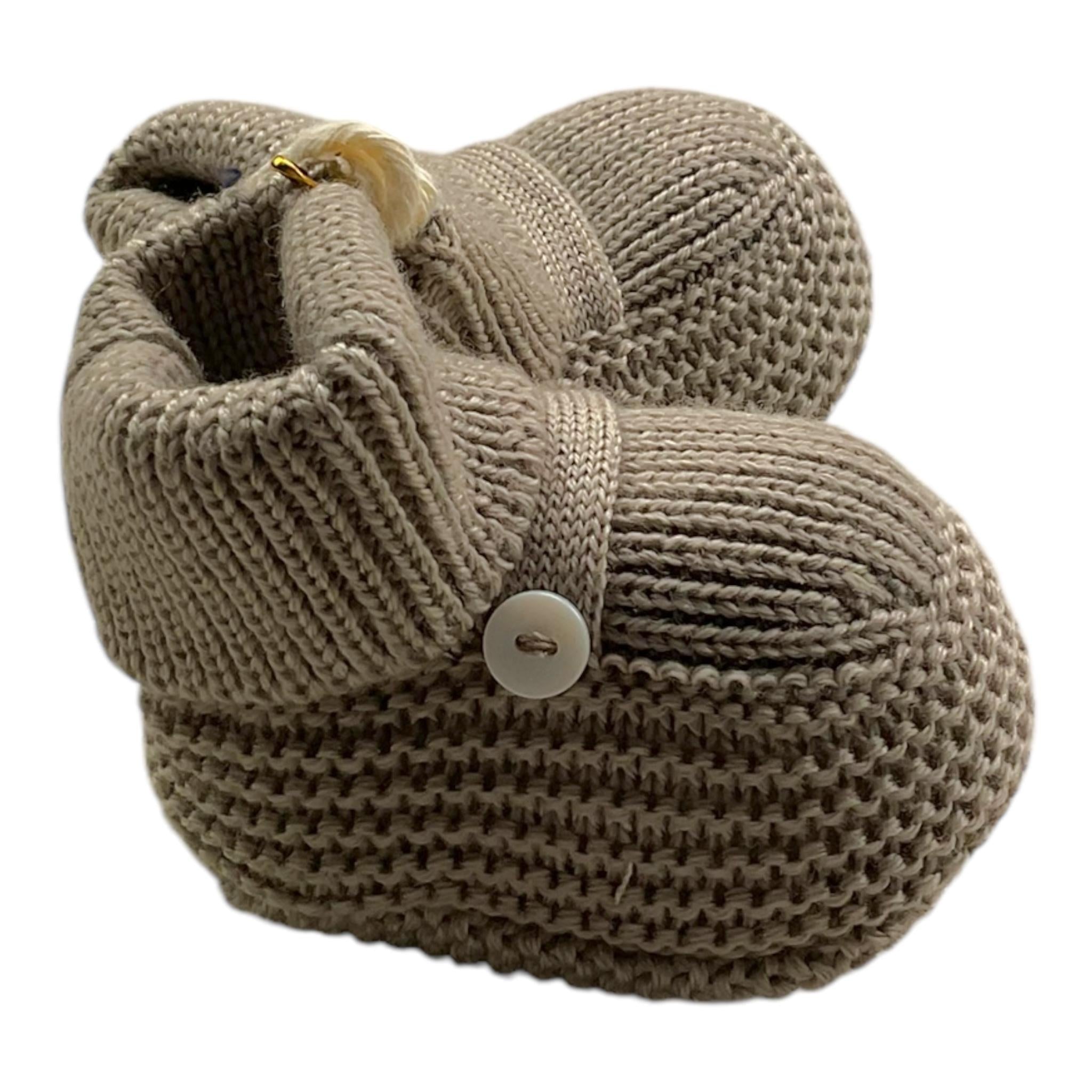 LITTLE BEAR babbucce tinta unita Fango per Neonato 9132 FANGO LITTLE BEAR