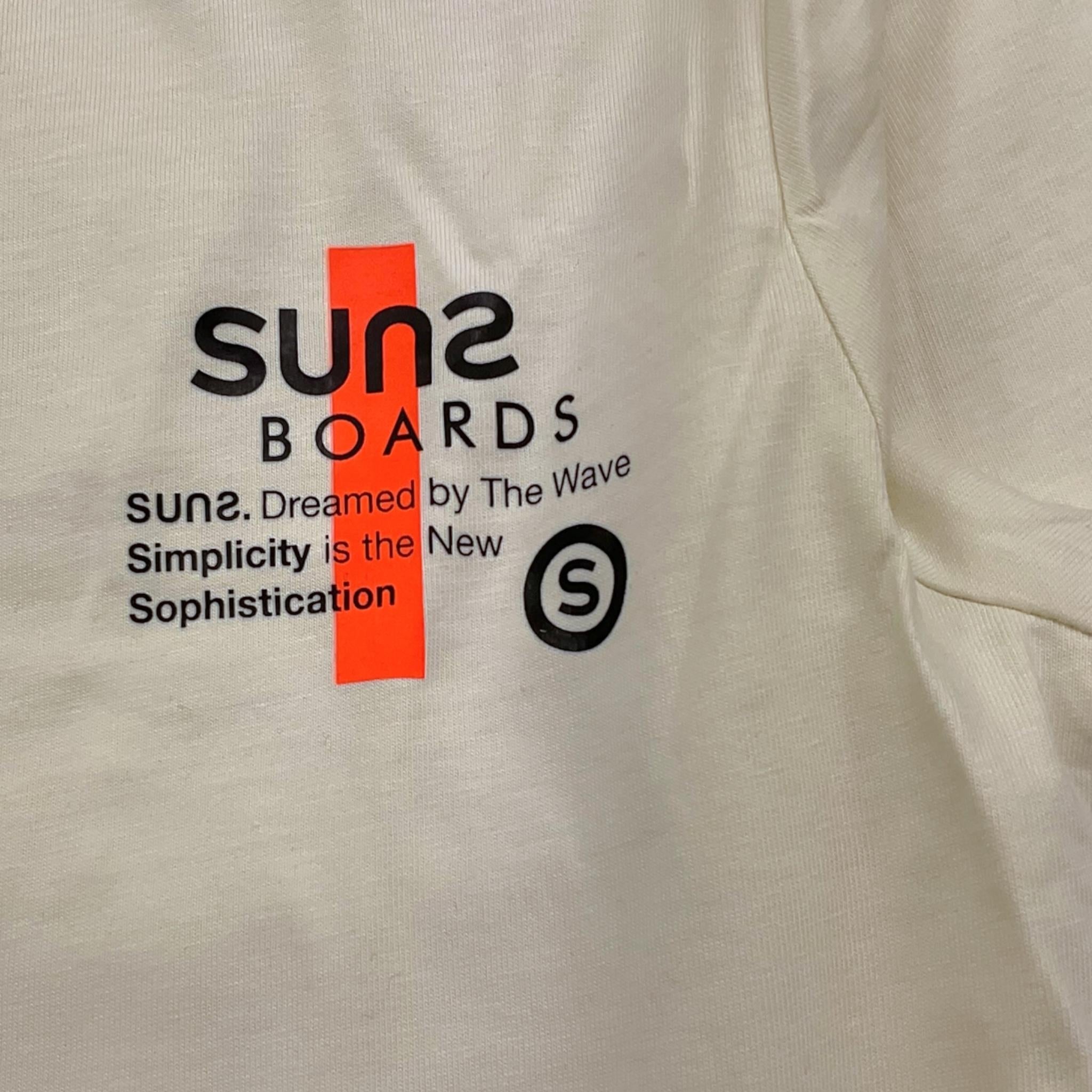 SUNS shirt girocollo tinta unita con stampa Panna per Bambino TSS5302U PANNA SUNS