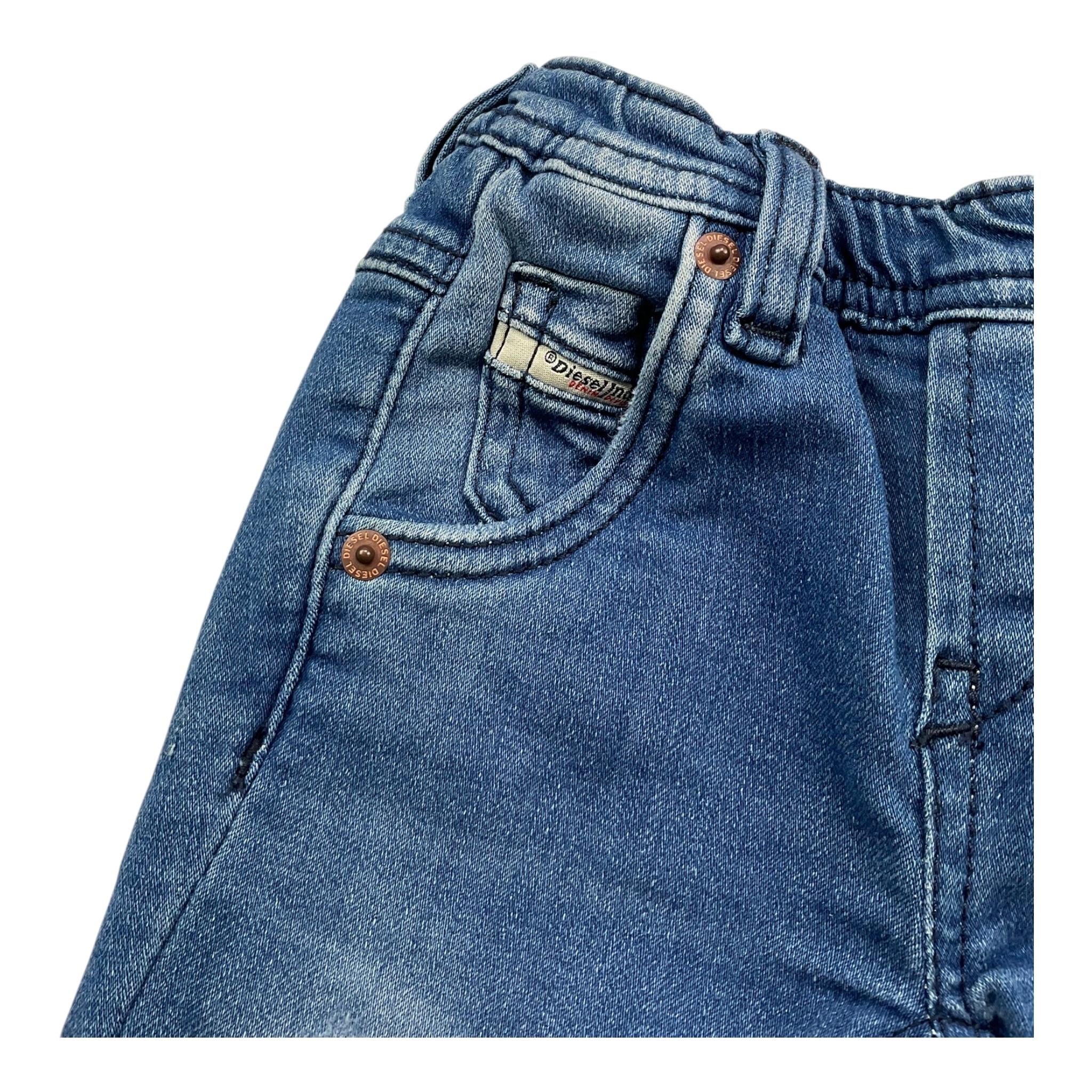 DIESEL jeans tinta unita cn elastico in vita Blu per Neonato 00K1ZJ BLU DIESEL