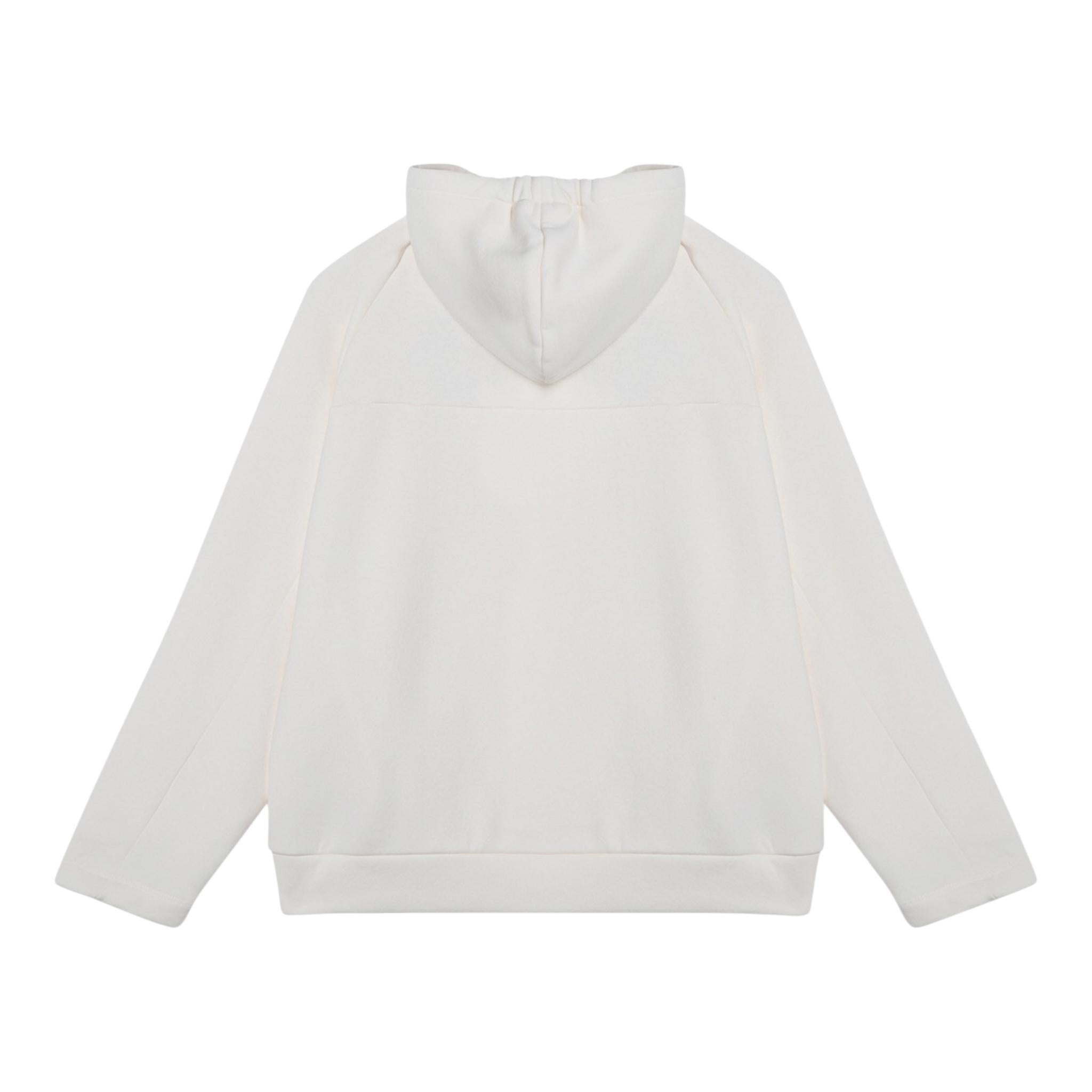 DOU DOU felpa chiusa con cappuccio tinta unita Panna per Bambino DV4P90XX PANNA DOU DOU