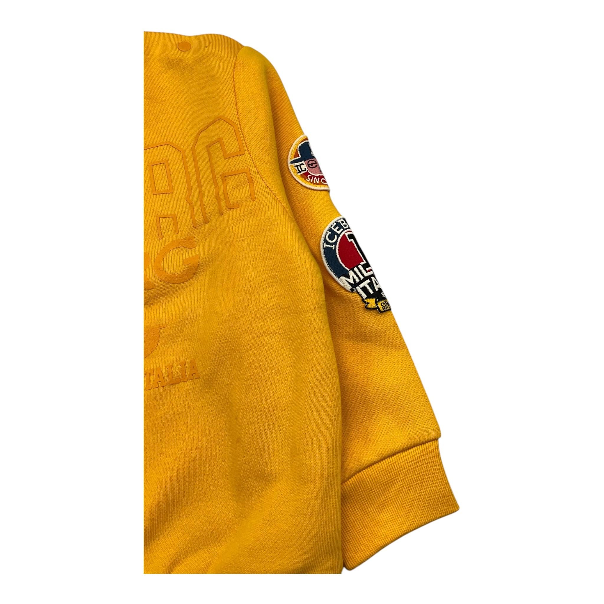 ICEBERG felpa chiusa girocollo tinta unita Giallo per Neonato MFICE5312B GIALLO ICEBERG