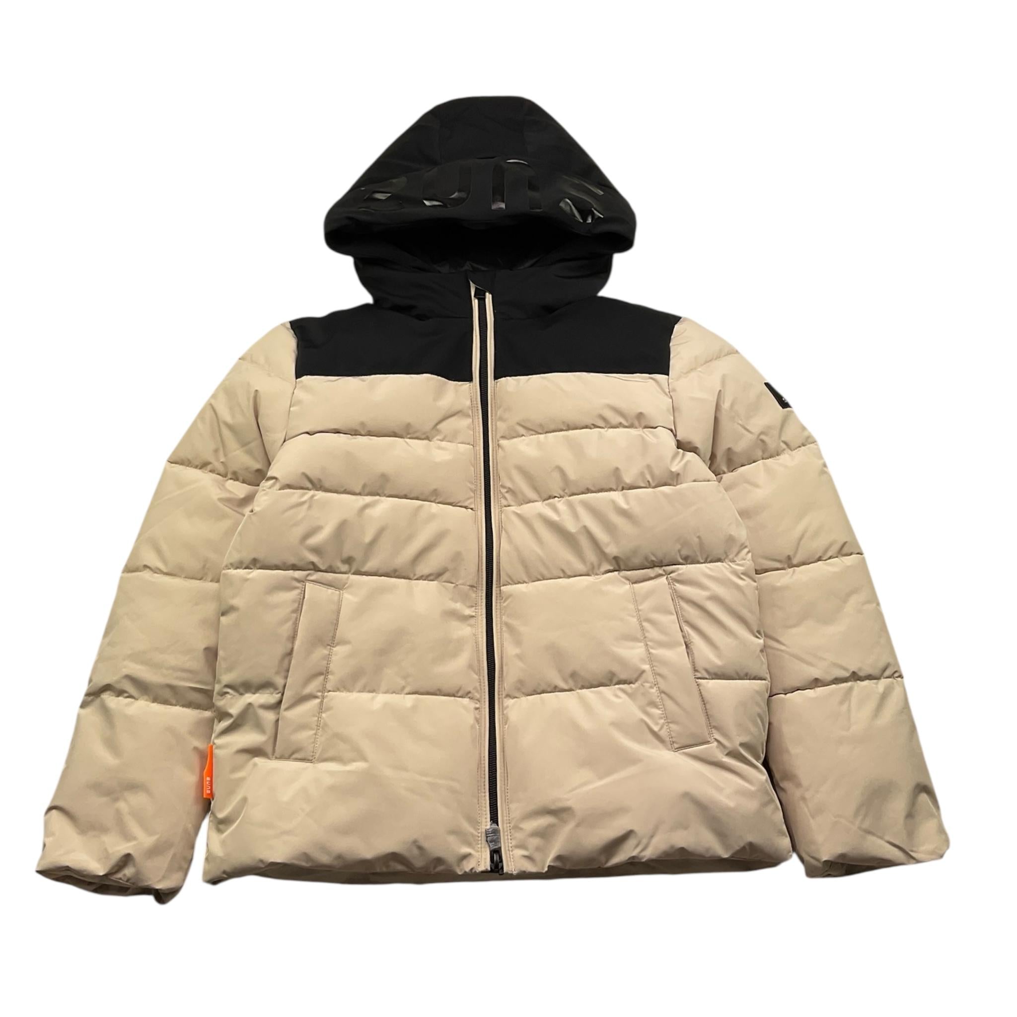 SUNS  giubbino bicolore con zip e cappuccio Nero/beige per Bambino GBS5305UX NERO/BEIGE SUNS