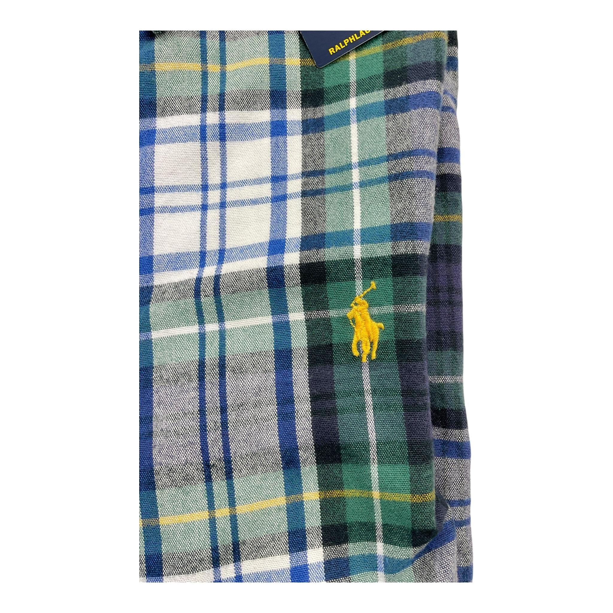 RALPH LAUREN camicia tricolore tinta unita con fantasia a righe Verde per Bambino 323952201002 VERDE RALPH LAUREN