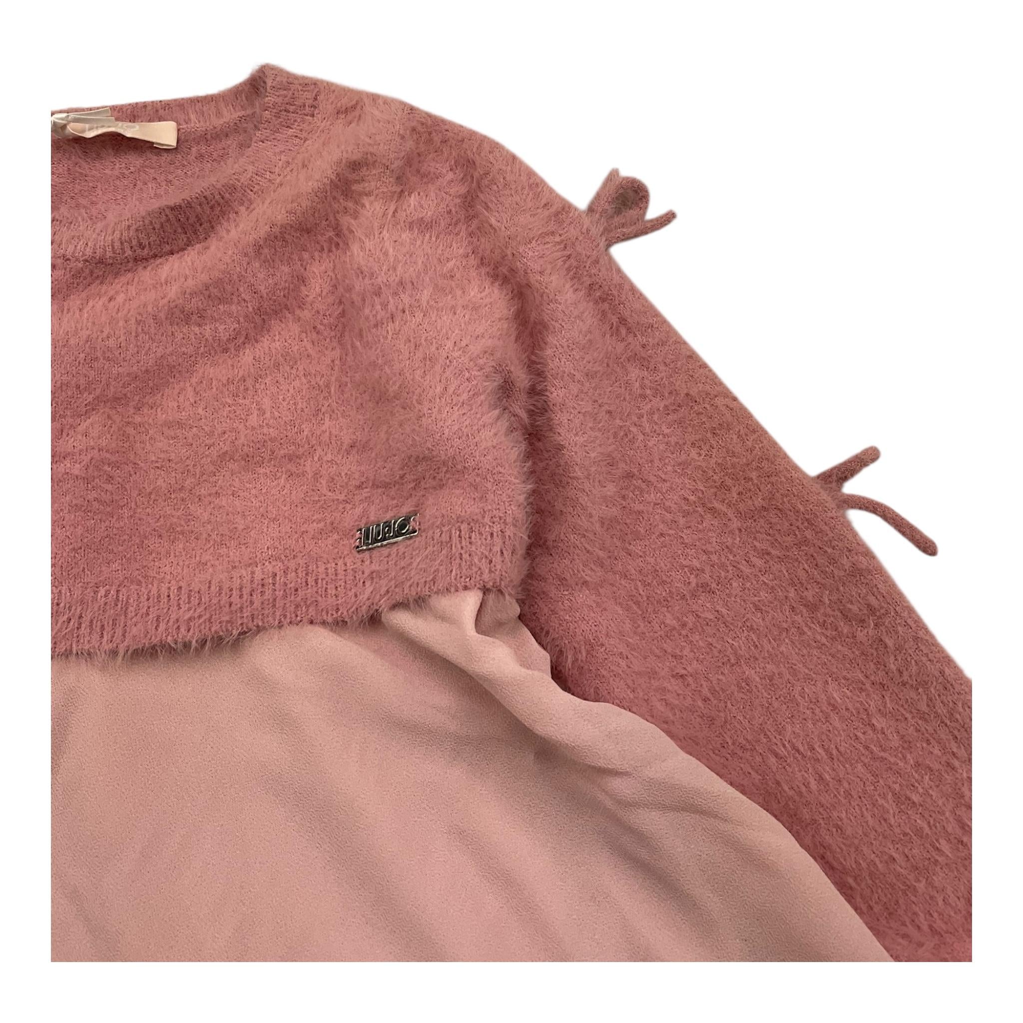 LIU JO abito manica lunga tinta unita Rosa per Neonata KF4097 ROSA LIU JO