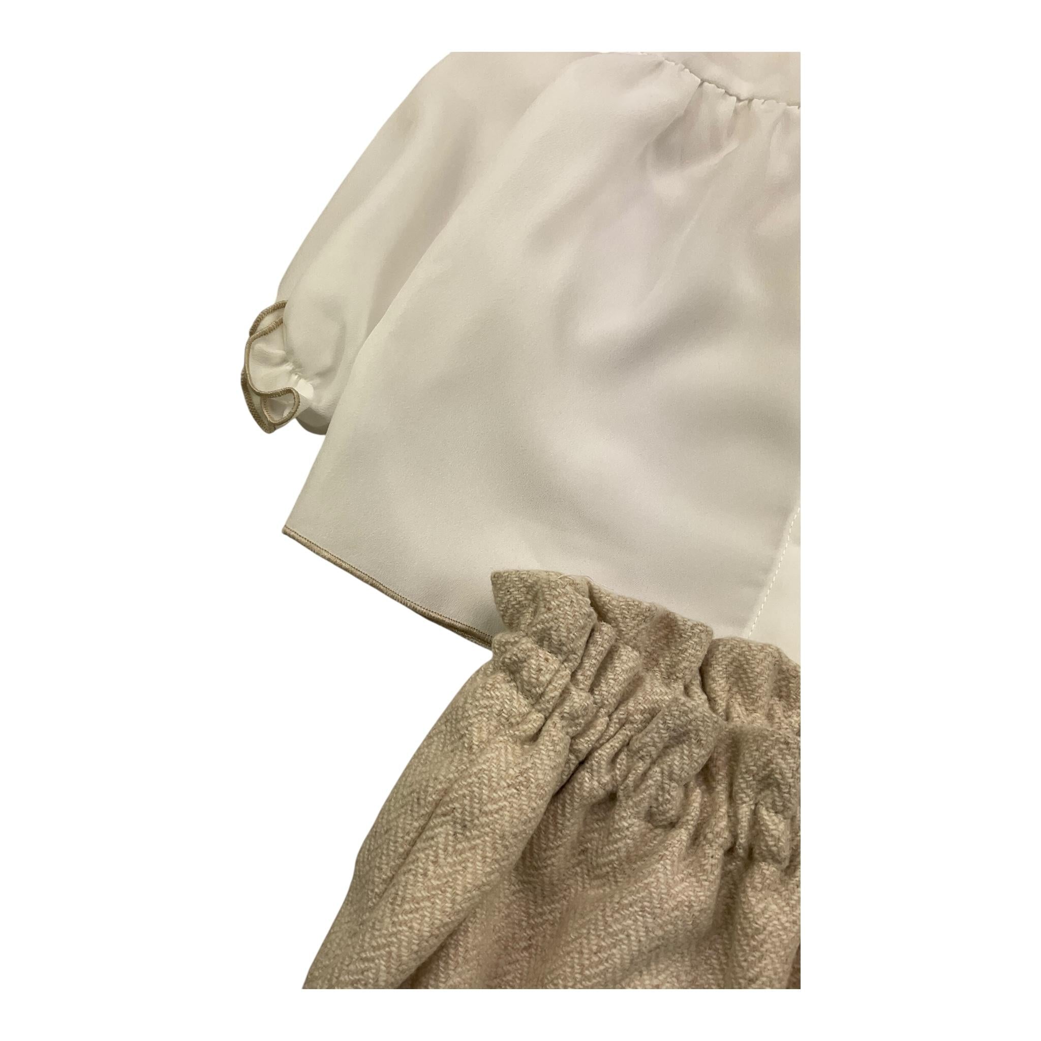 BARCELLINO completo 2 pezzi camicia-culotte Bianco per Neonata 106404 BIANCO BARCELLINO
