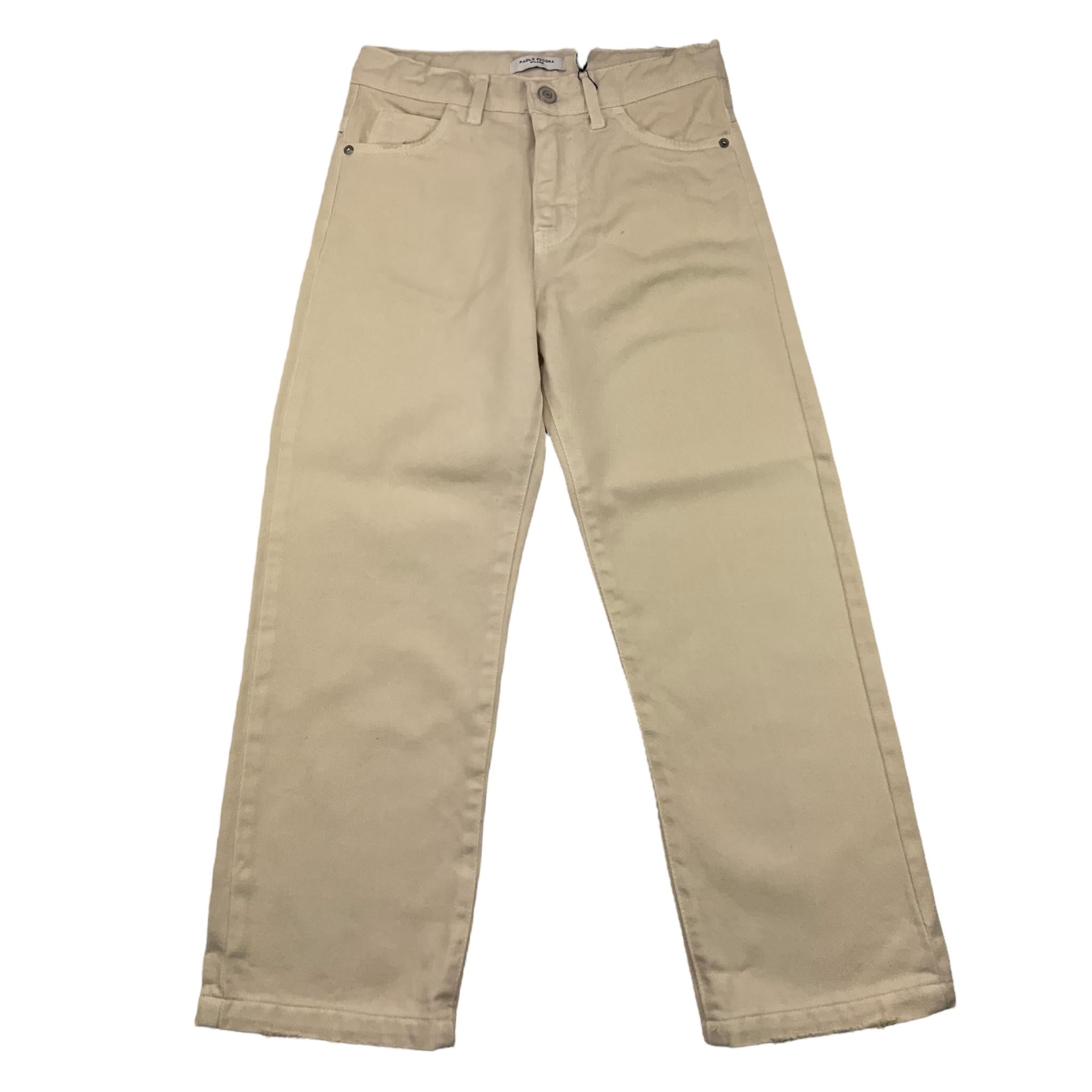 PAOLO PECORA pantalone tinta unita con girovita regolabile Panna per Bambino PP4122 PANNA PAOLO PECORA