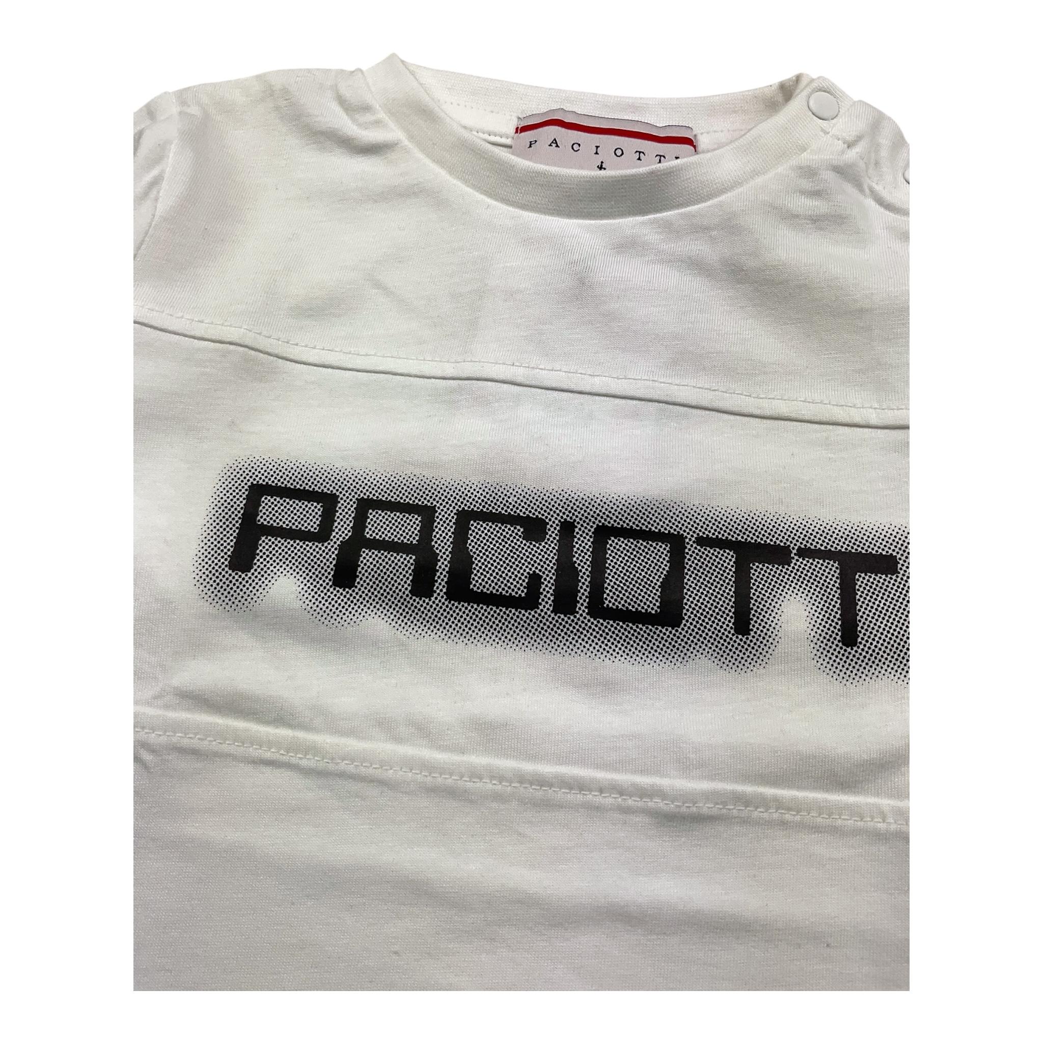CESARE PACIOTTI shirt girocollo tinta unita con stampa Bianco per Neonato TSP5301B BIANCO CESARE PACIOTTI