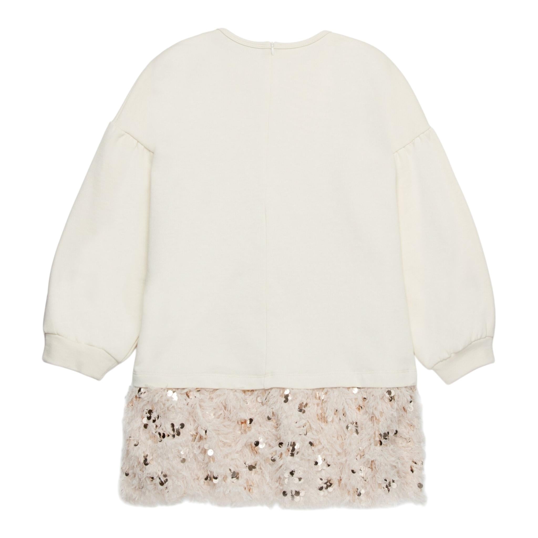 MAX&Co. abito tinta unita con pailletts Panna per Bambina MX0088 PANNA MAX&Co.