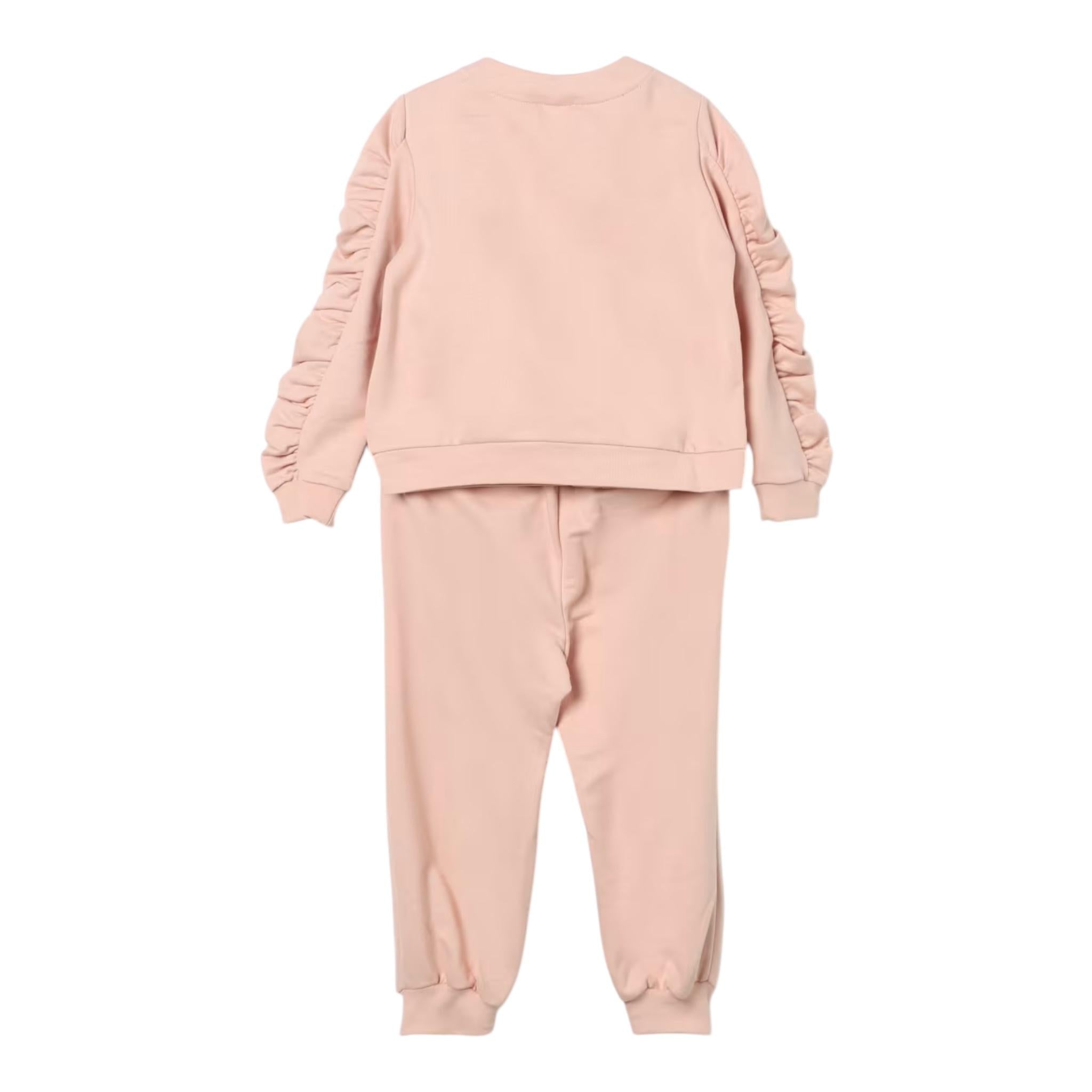 ELISABETTA FRANCHI completo 2 pezzi felpa-pantalone tinta unita Rosa per Bambina EGCM005 ROSA ELISABETTA FRANCHI