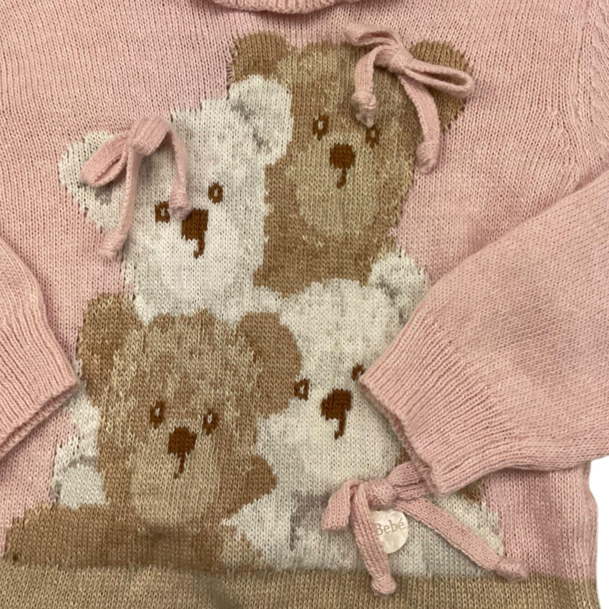 LE BEBE' tutina bicolore con stampa Rosa/beige per Neonata LBG5976 ROSA/BEIGE LE BEBE'