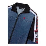 DSQUARED2 felpa in denim tinta unita con maniche in contrasto Blu per Bambino DQ1855 BLU DSQUARED2