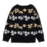 MONNALISA maglia girocollo tinta unita cn ricami in contrasto Nero per Bambina 19B619 NERO MONNALISA