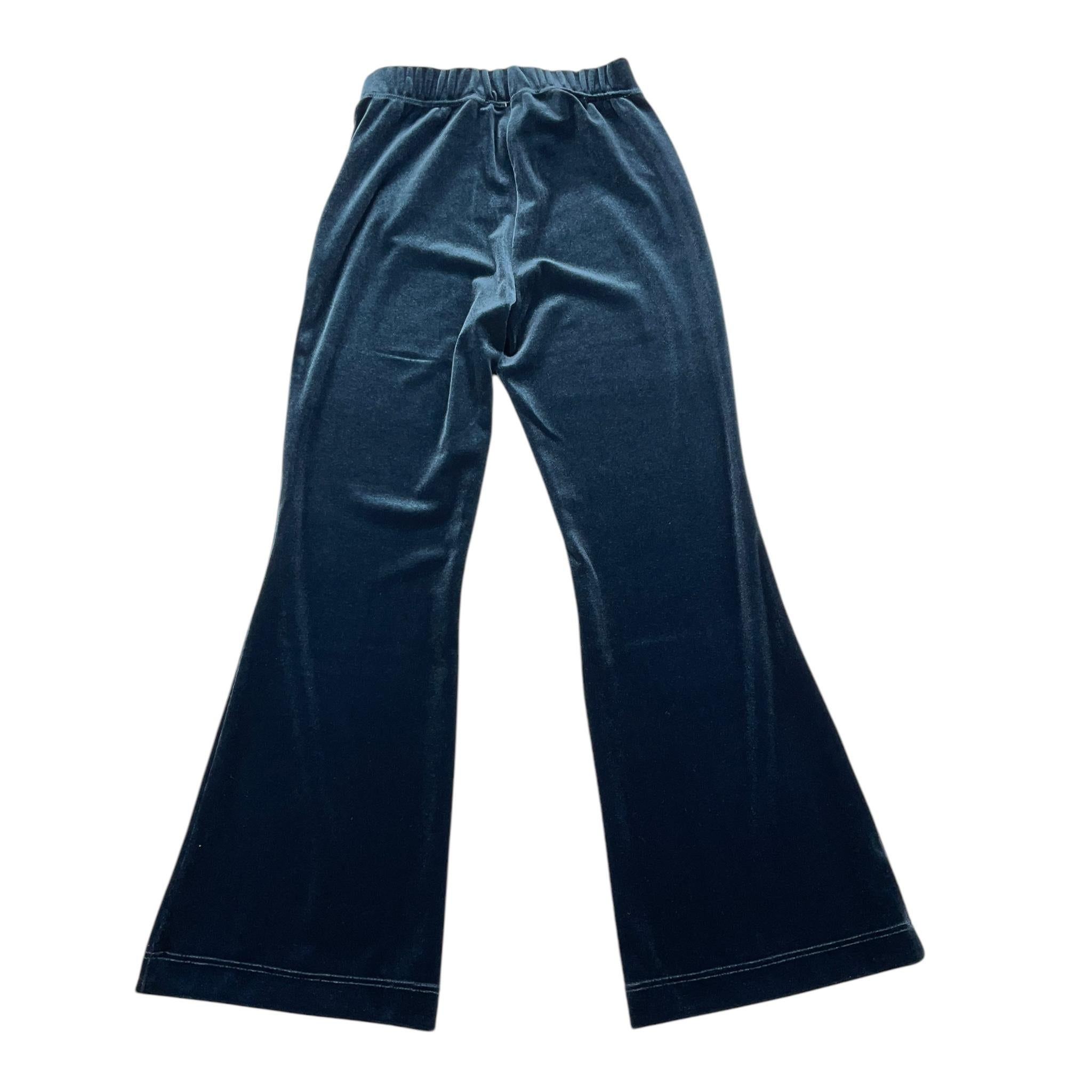 MONNALISA pantalone tinta unita modello zampa in velluto Blu per Bambina 17D408 BLU MONNALISA
