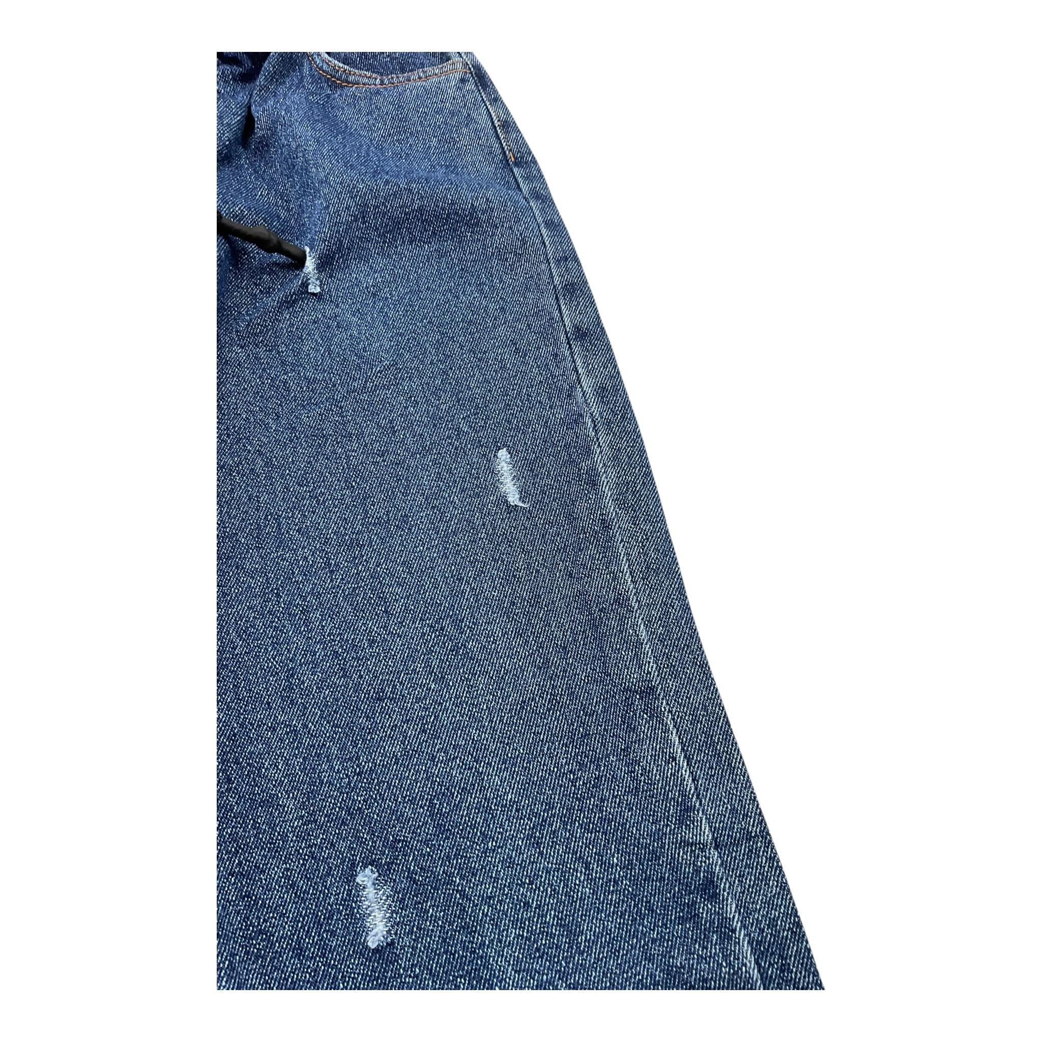 REBEL jeans tinta unita con elastico in vita Blu per Bambino 562 BLU REBEL