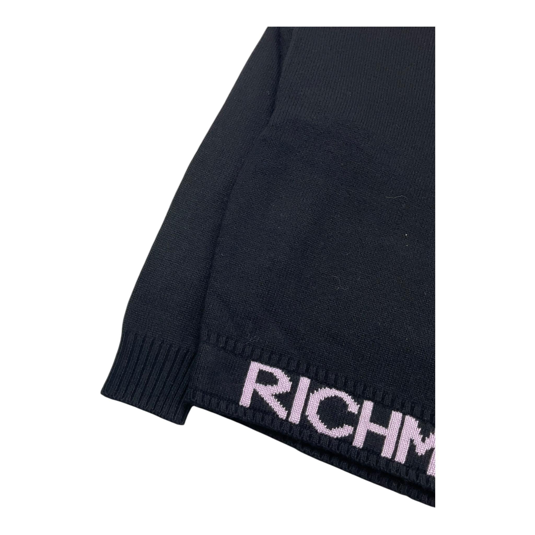 JOHN RICHMOND maglia girocollo tinta unita con logo Nero per Bambina RGA25193MA NERO JOHN RICHMOND