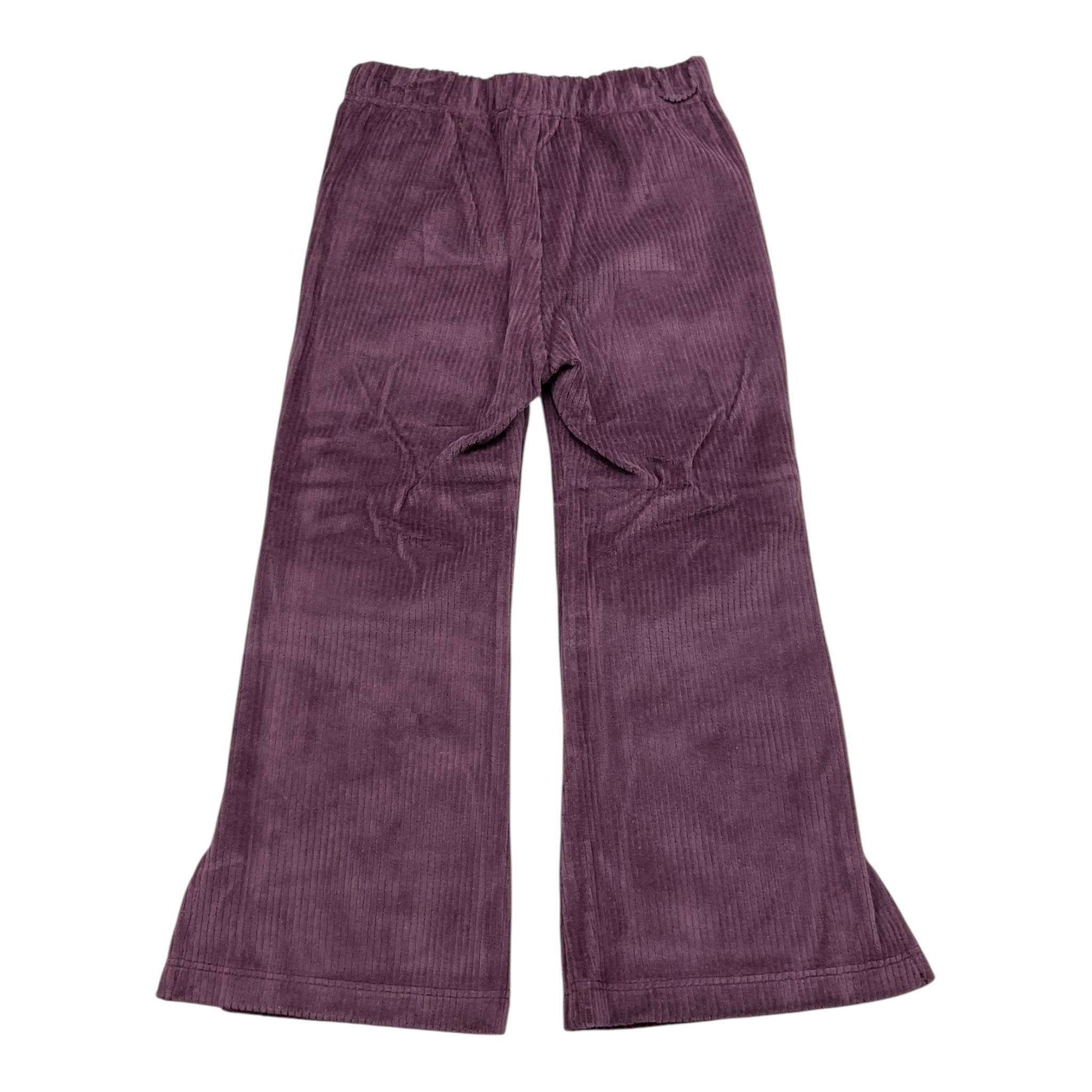 LA STUPENDERIA pantalone tinta unita modello zampa in velluto Viola per Neonata TJPN42XN VIOLA LA STUPENDERIA