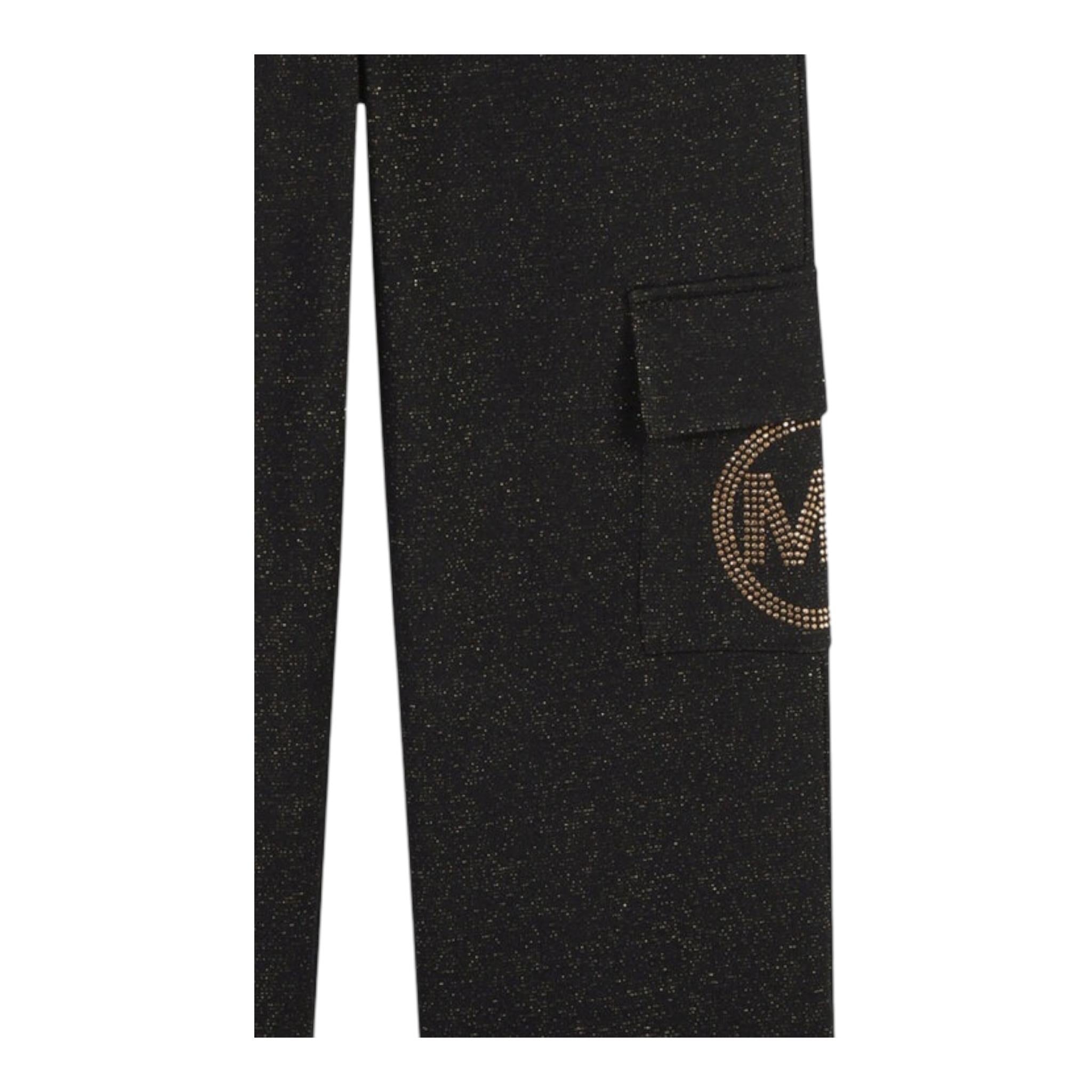 MICHAEL KORS pantalone tinta unita con elastico in vita Nero per Bambina R30183 NERO MICHAEL KORS