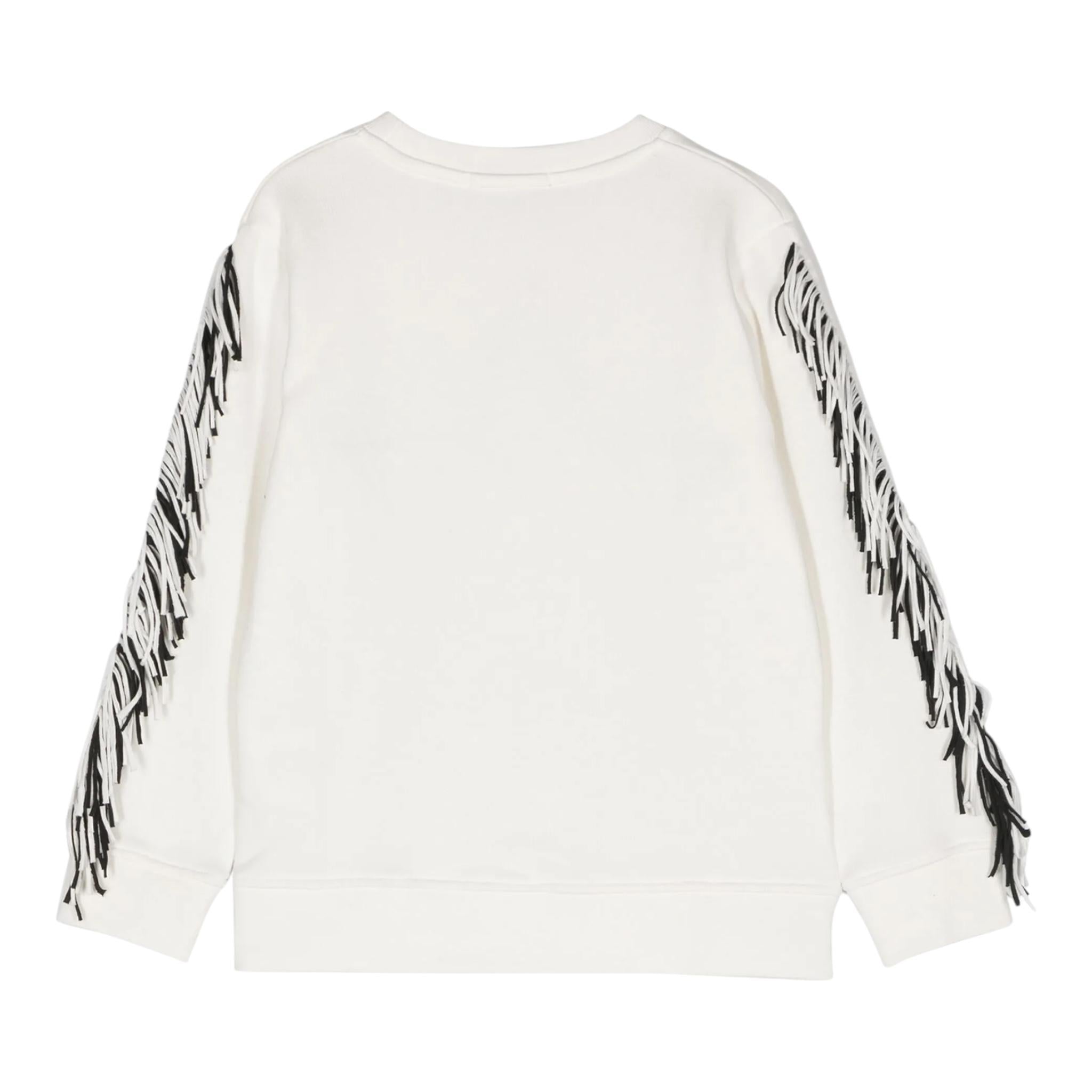 STELLA McCARTNEY felpa girocollo tinta unita con stampa Bianco per Bambina TV4D00 BIANCO STELLA McCARTNEY