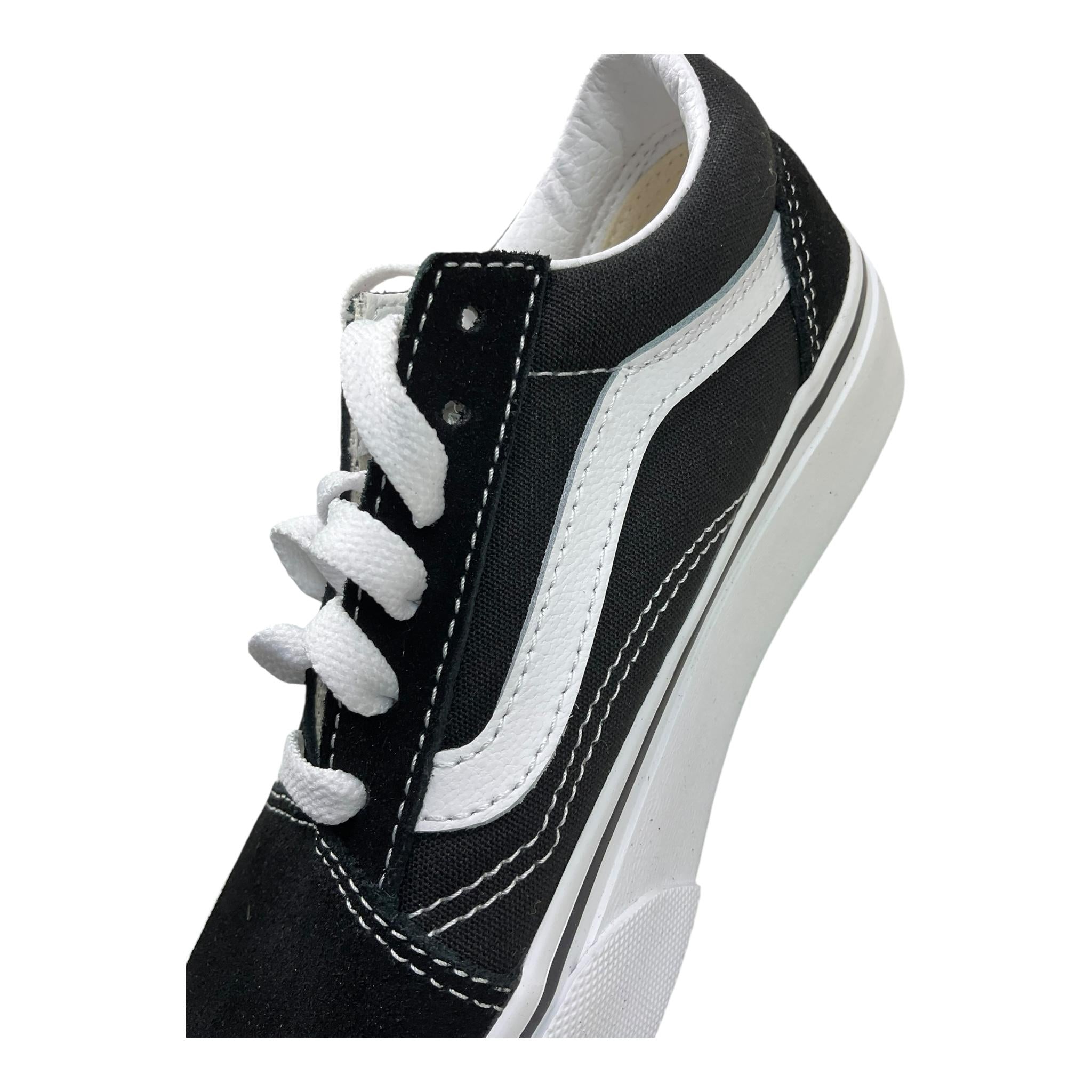VANS sneakers tinta unita con lacci Nero per Bambino VN000VHE6BT1 NERO VANS