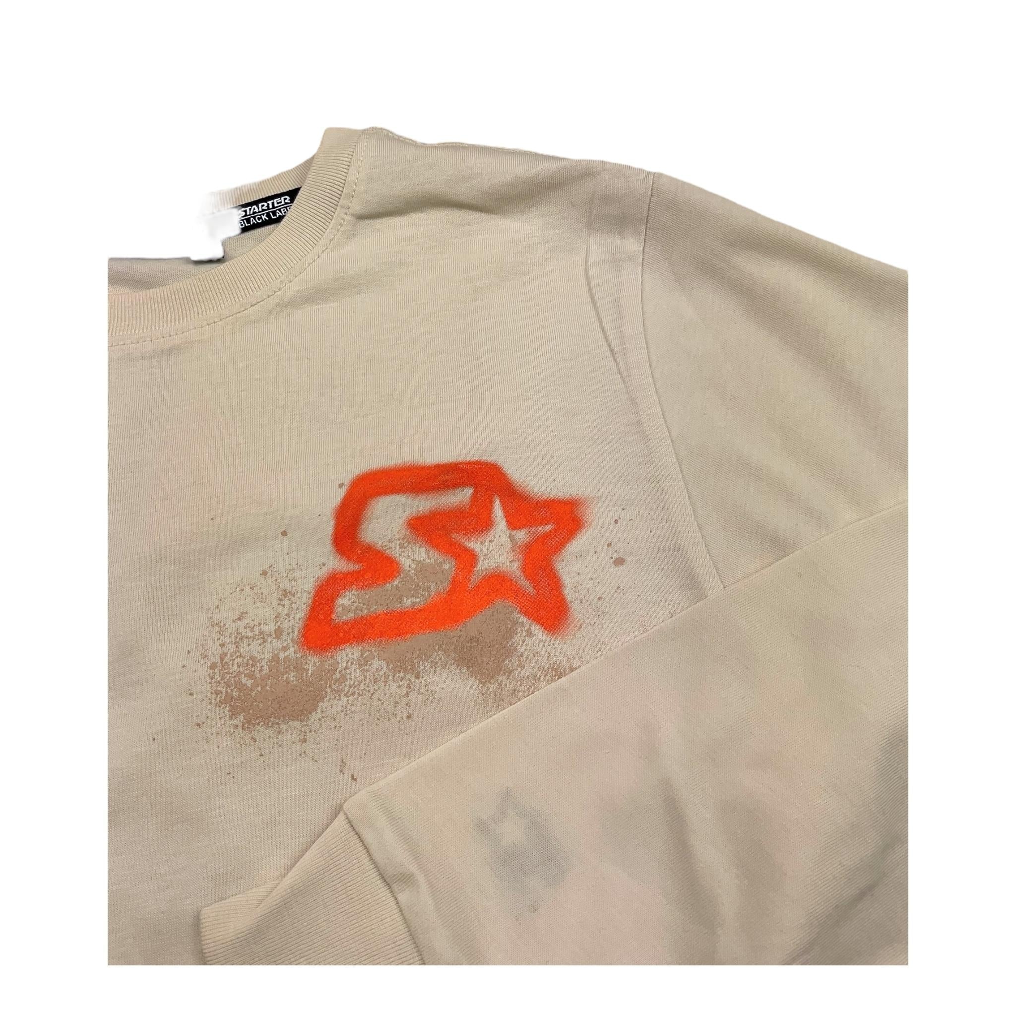 STARTER shirt girocollo tinta unita con logo Crema per Bambino 1322 CREMA STARTER