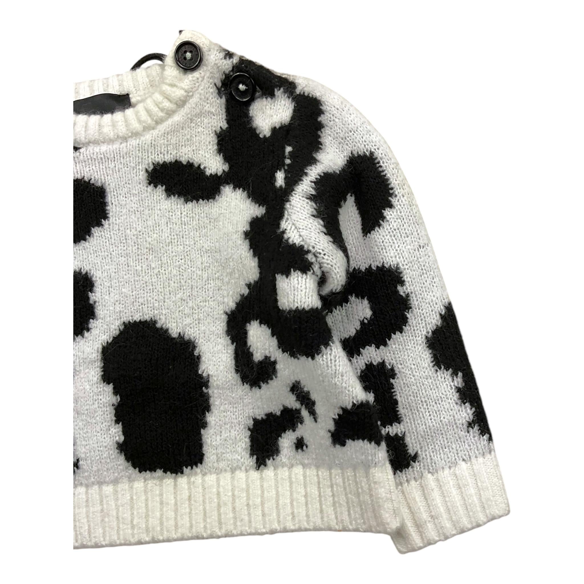 JOHN RICHMOND maglia girocollo bicolore con fantasia Bianco per Neonata RIA25115MA BIANCO JOHN RICHMOND